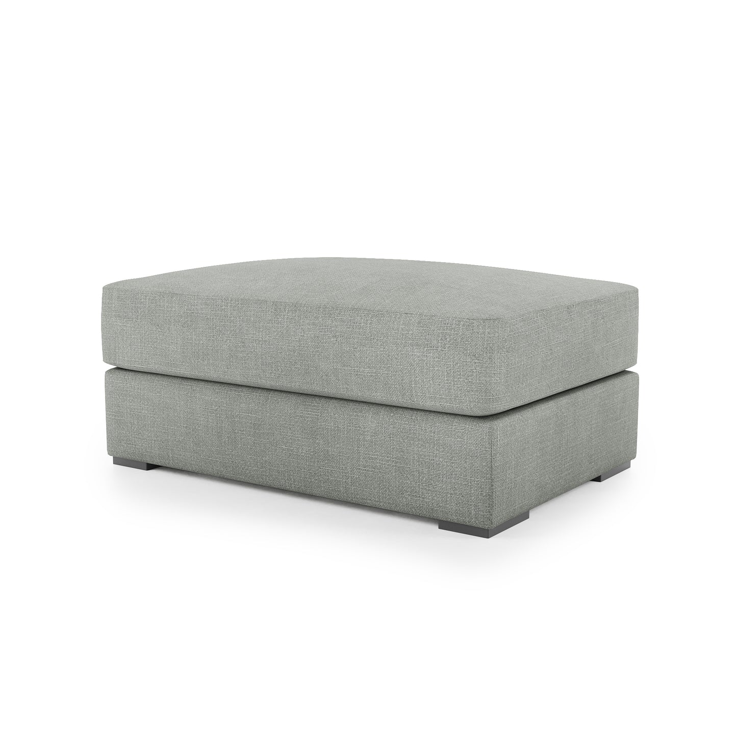 Serene Ottoman - dove ivory linen