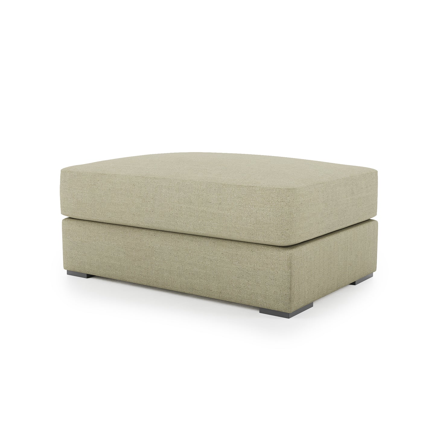 Serene Ottoman - khaki linen