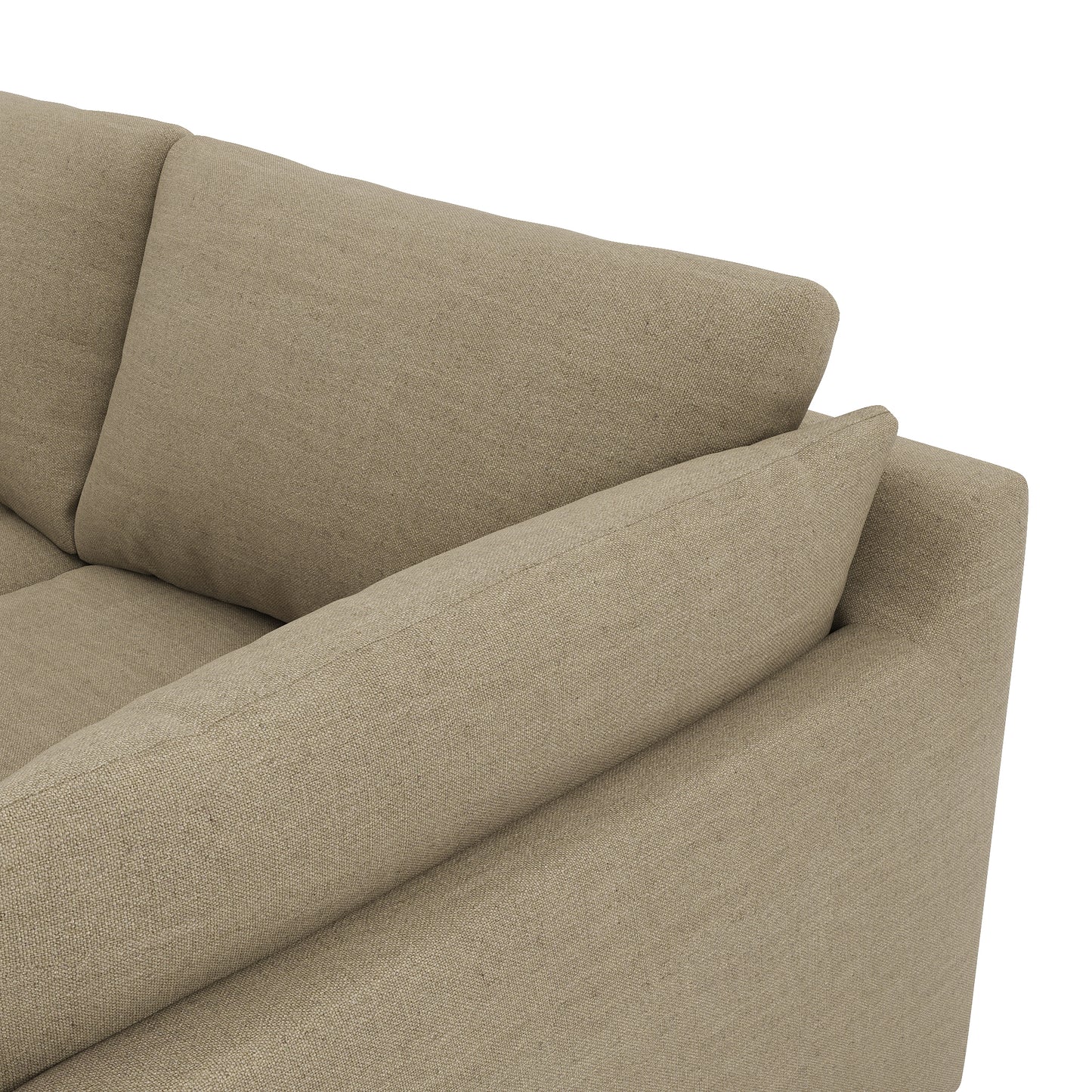 Serene 2 Piece Sectional - mocha linen close up