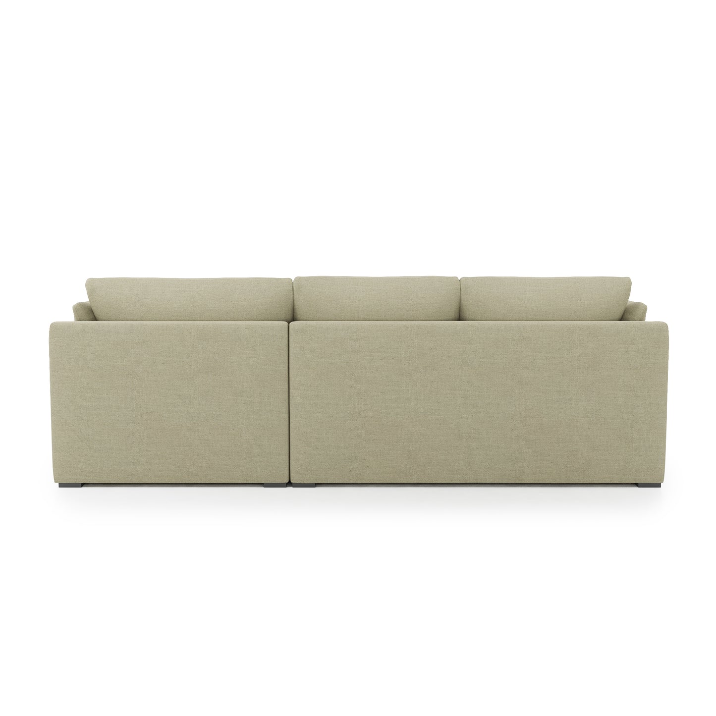 Serene 2 Piece Sectional - khaki linen back view