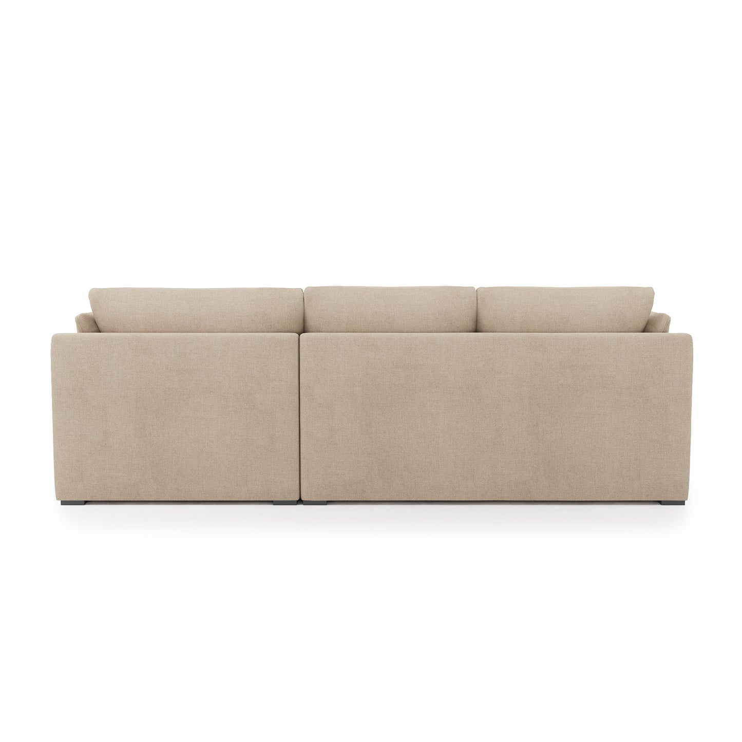 Serene 2 Piece Sectional - natural linen back view