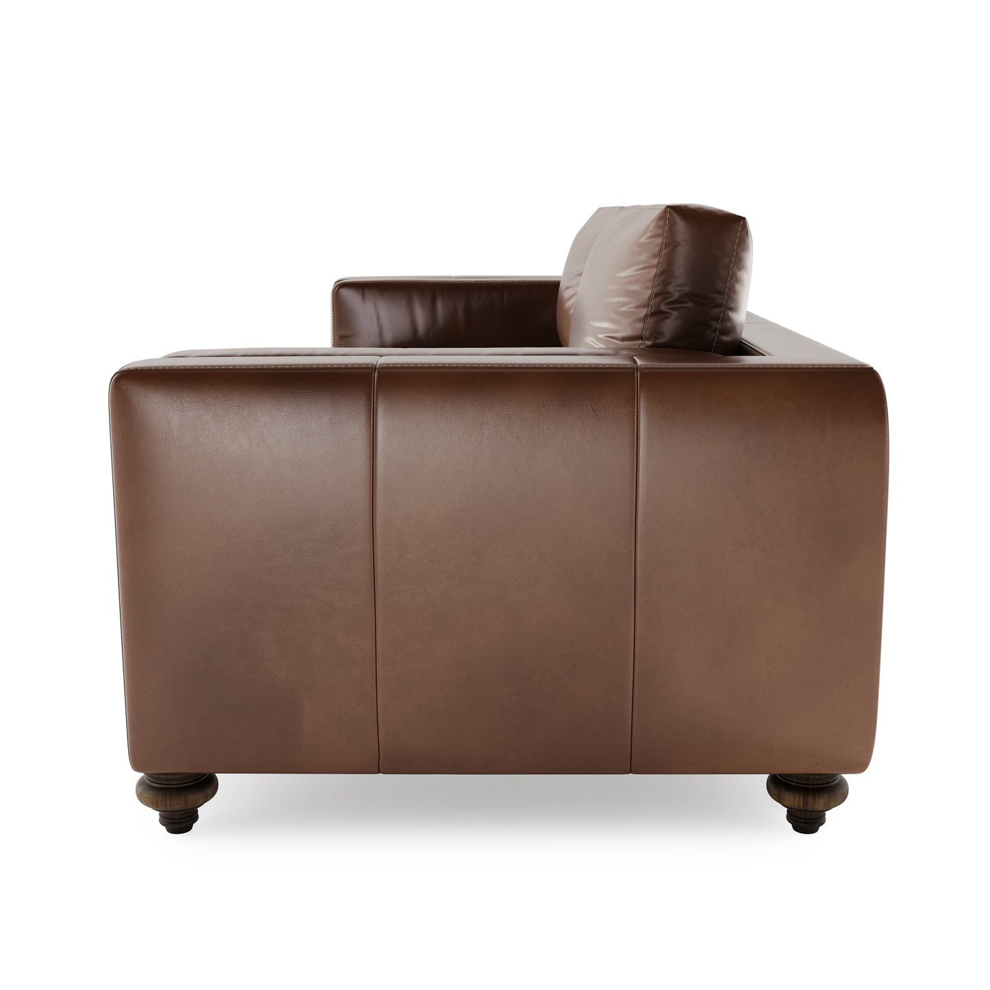 Andrews Leather Sofa side view
