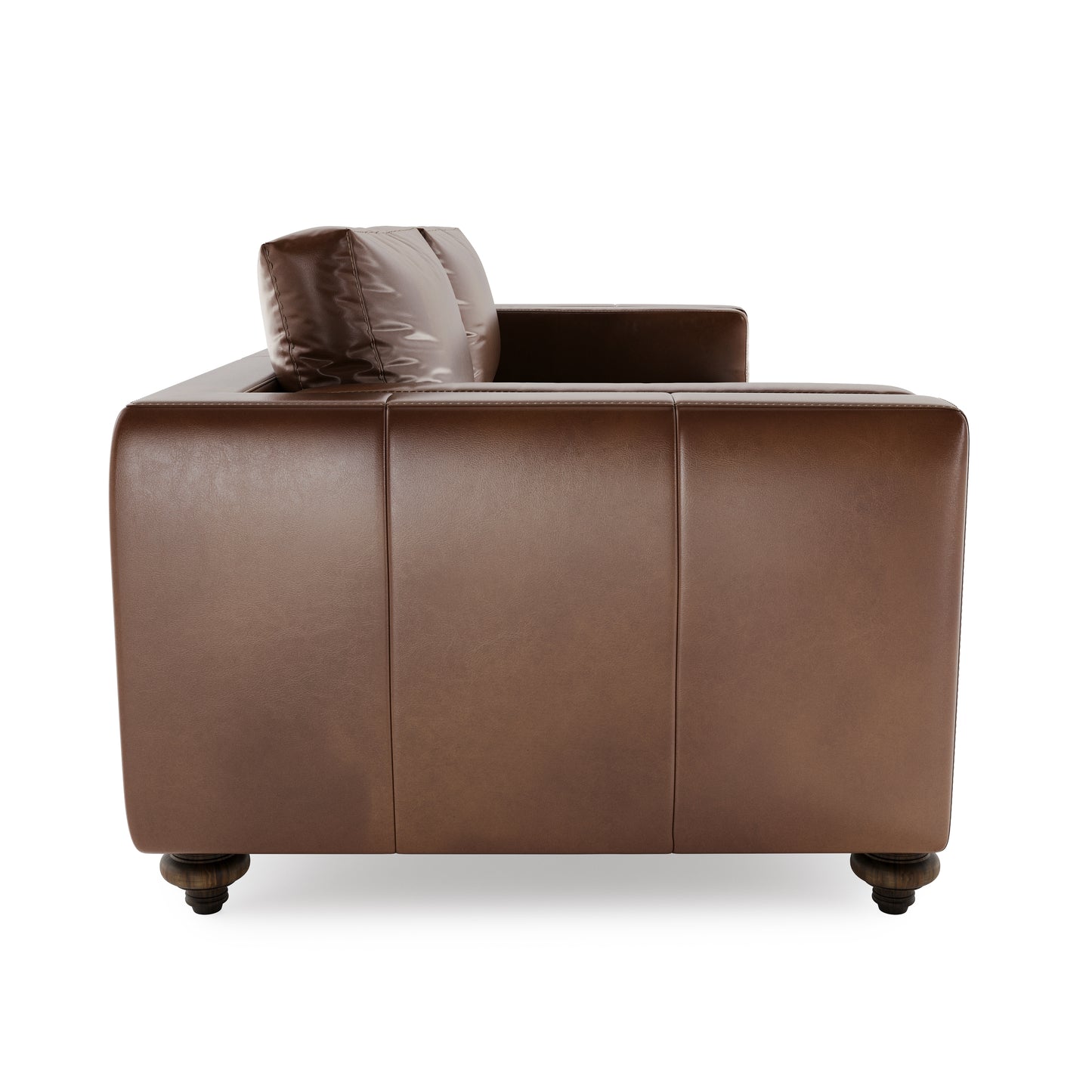 Andrews Leather Sofa side view