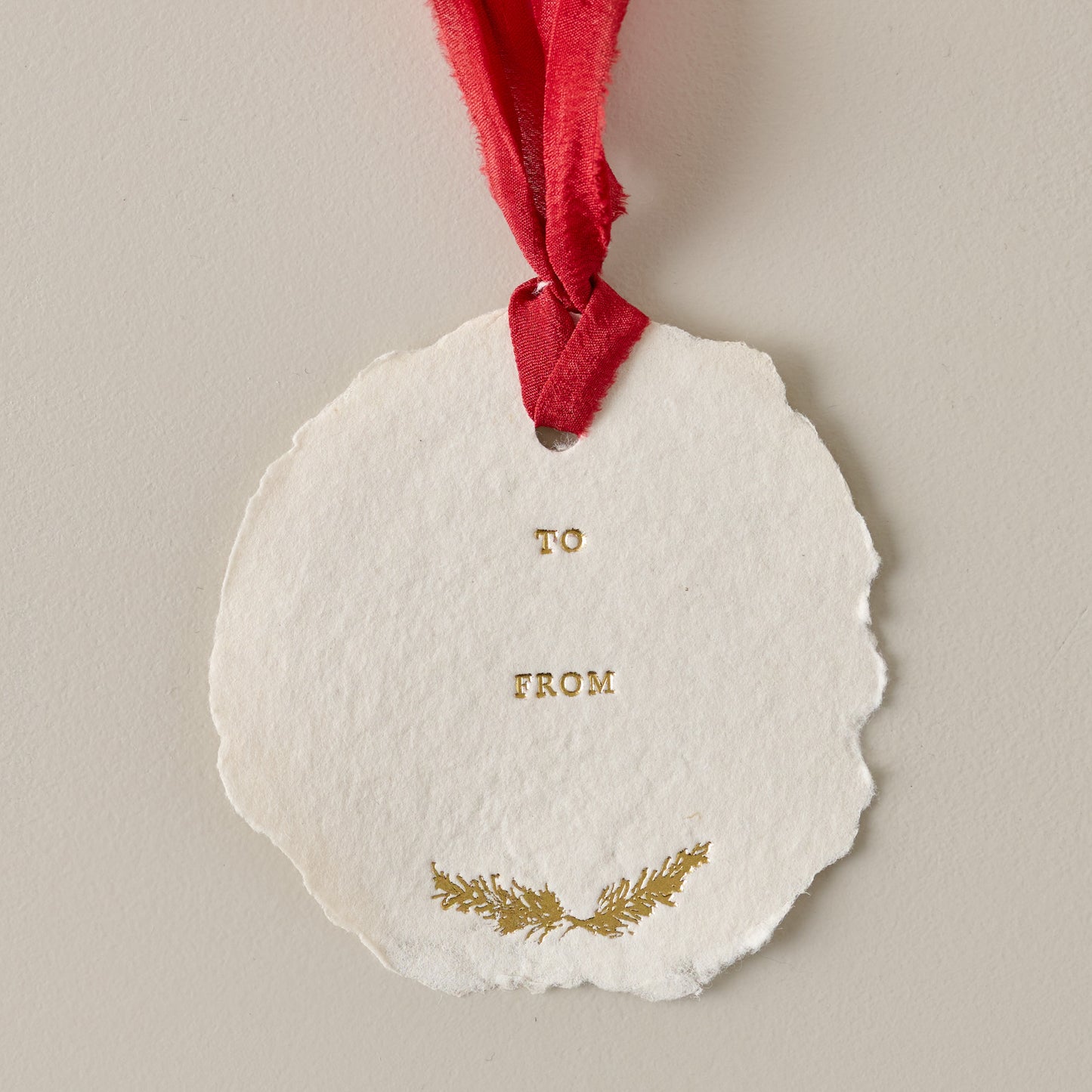Laurel Leaf Gift Tag Set of 3 up close