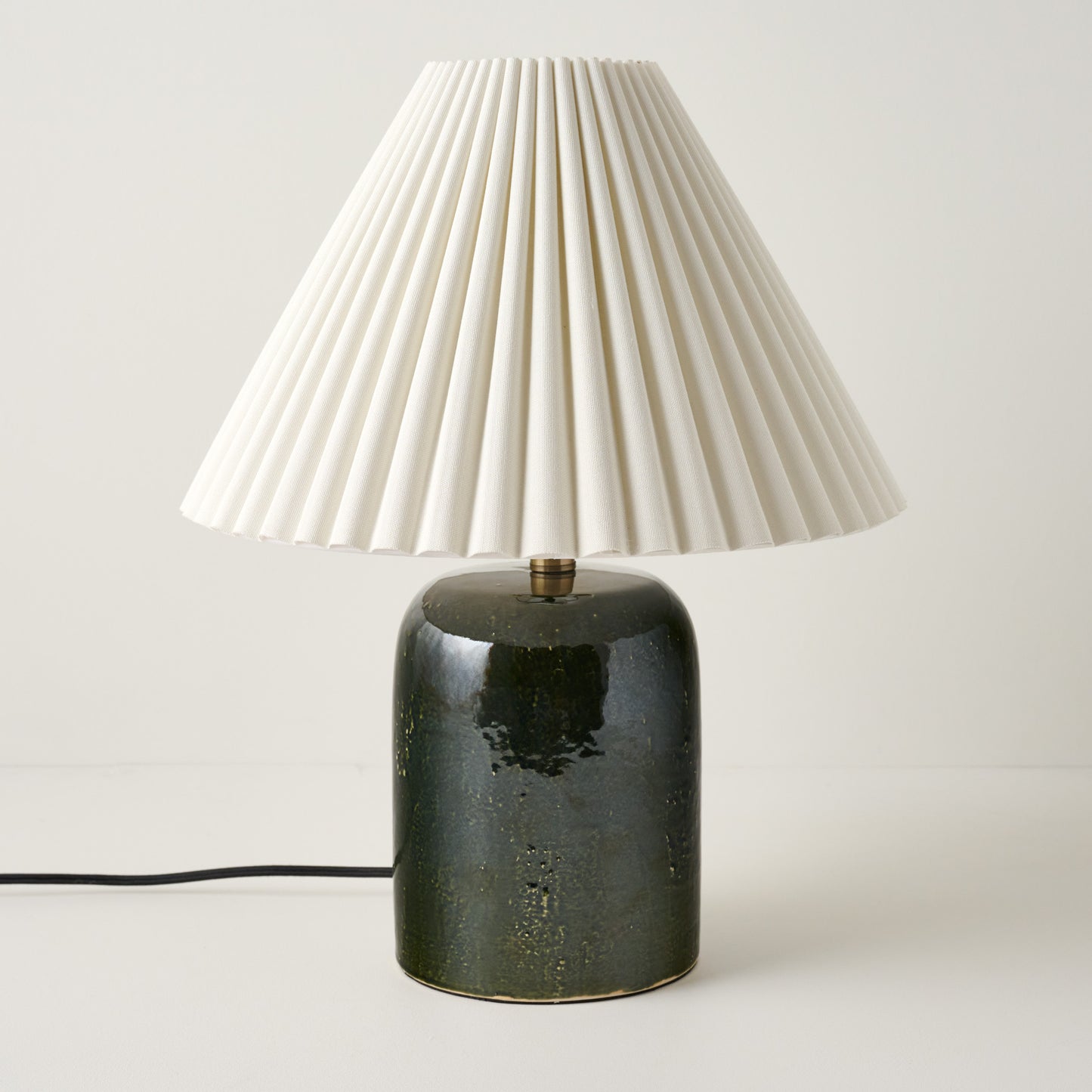 Farrah Table Lamp - Textured Green, Empire Scallop Shade