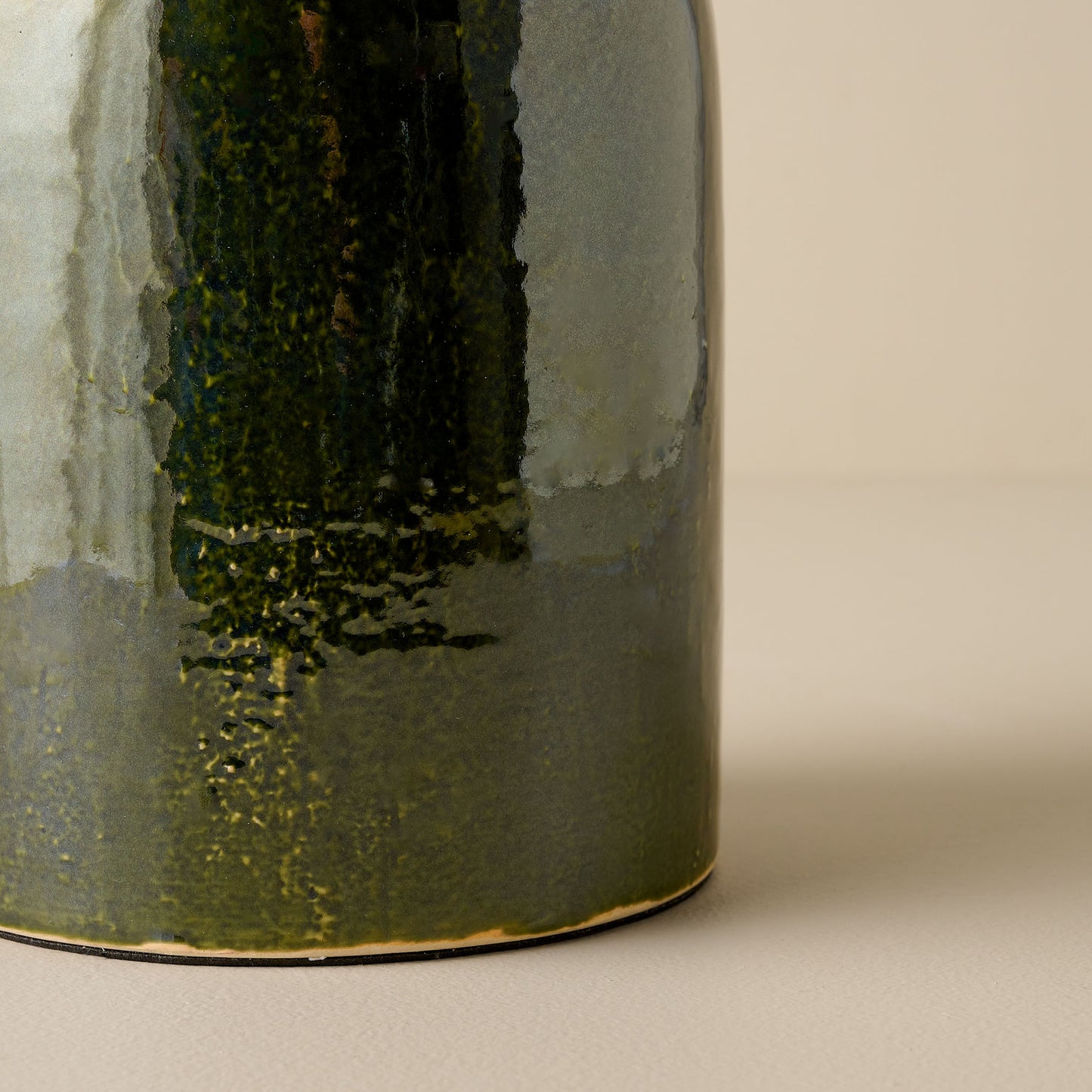 Farrah Table Lamp - Textured Green close up