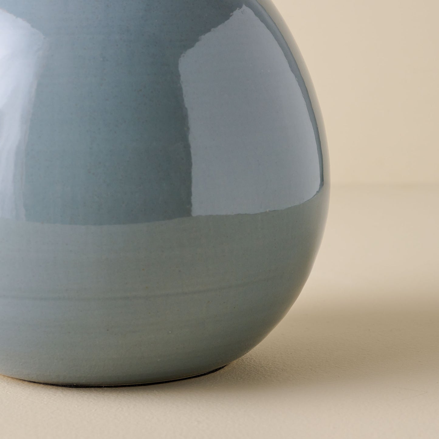 Olivia Table Lamp - Lake Blue close up of base