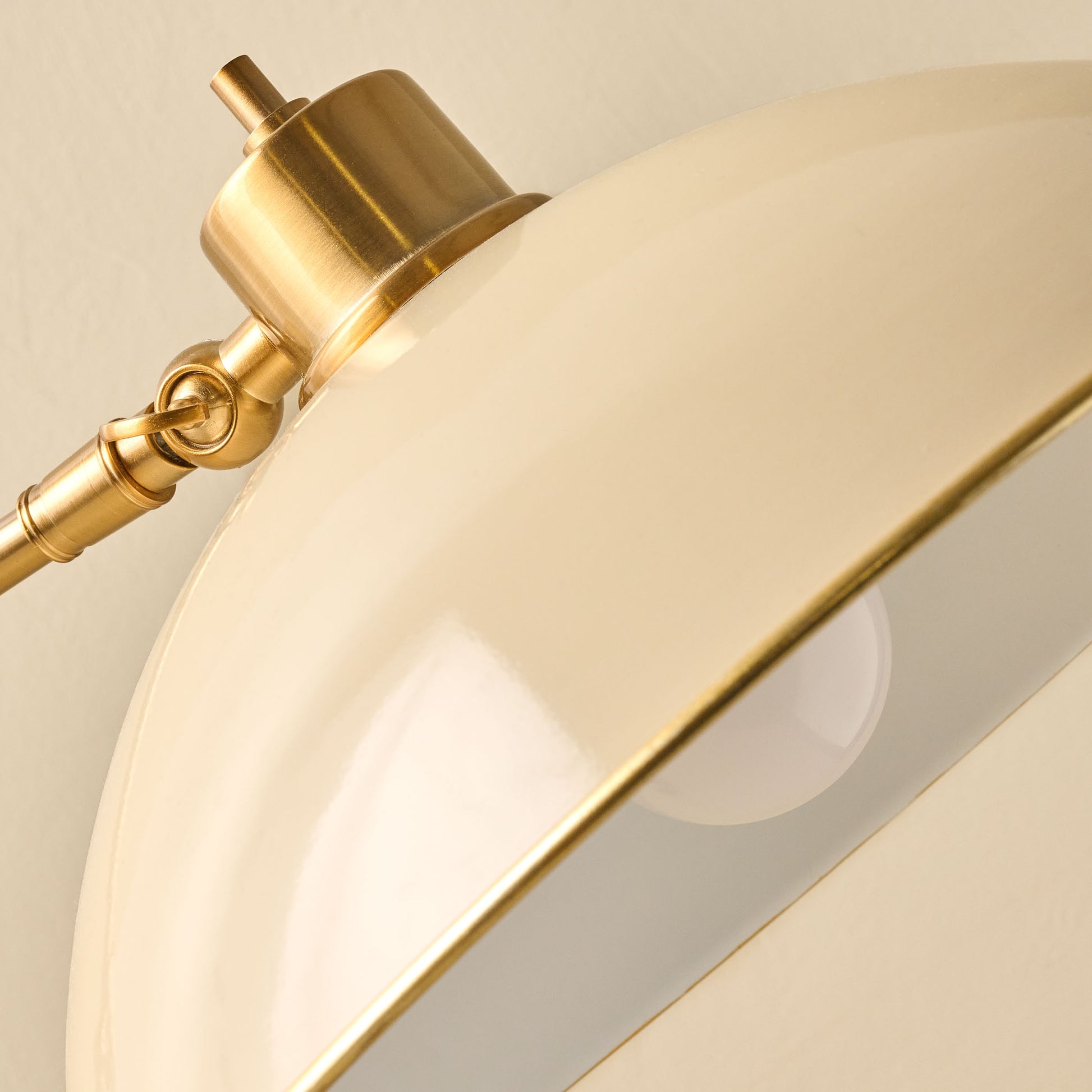 Cream Castle Task Lamp up close