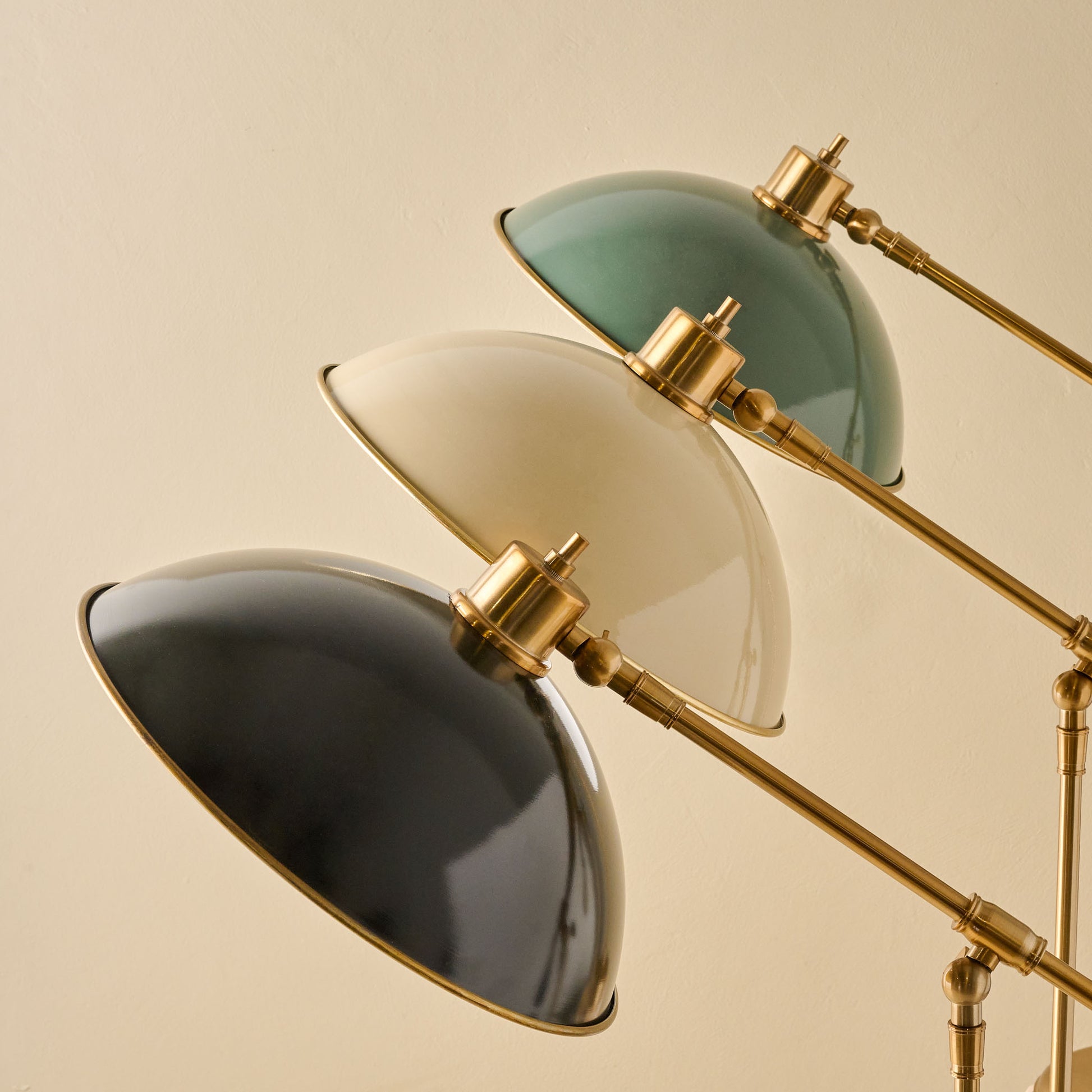 Castle Task Lamp in Black, Cream, and Retro Green
