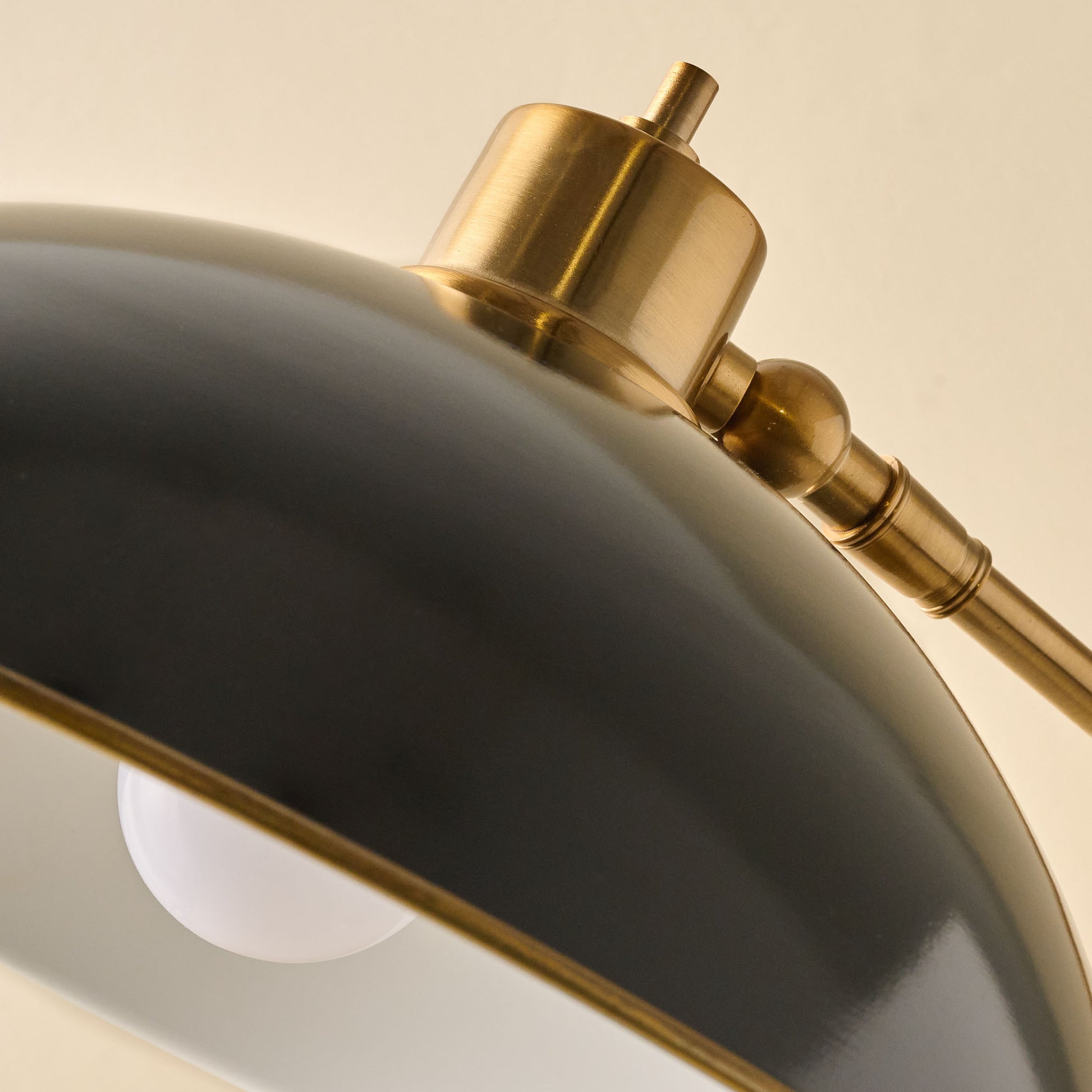 Black Castle Task Lamp up close