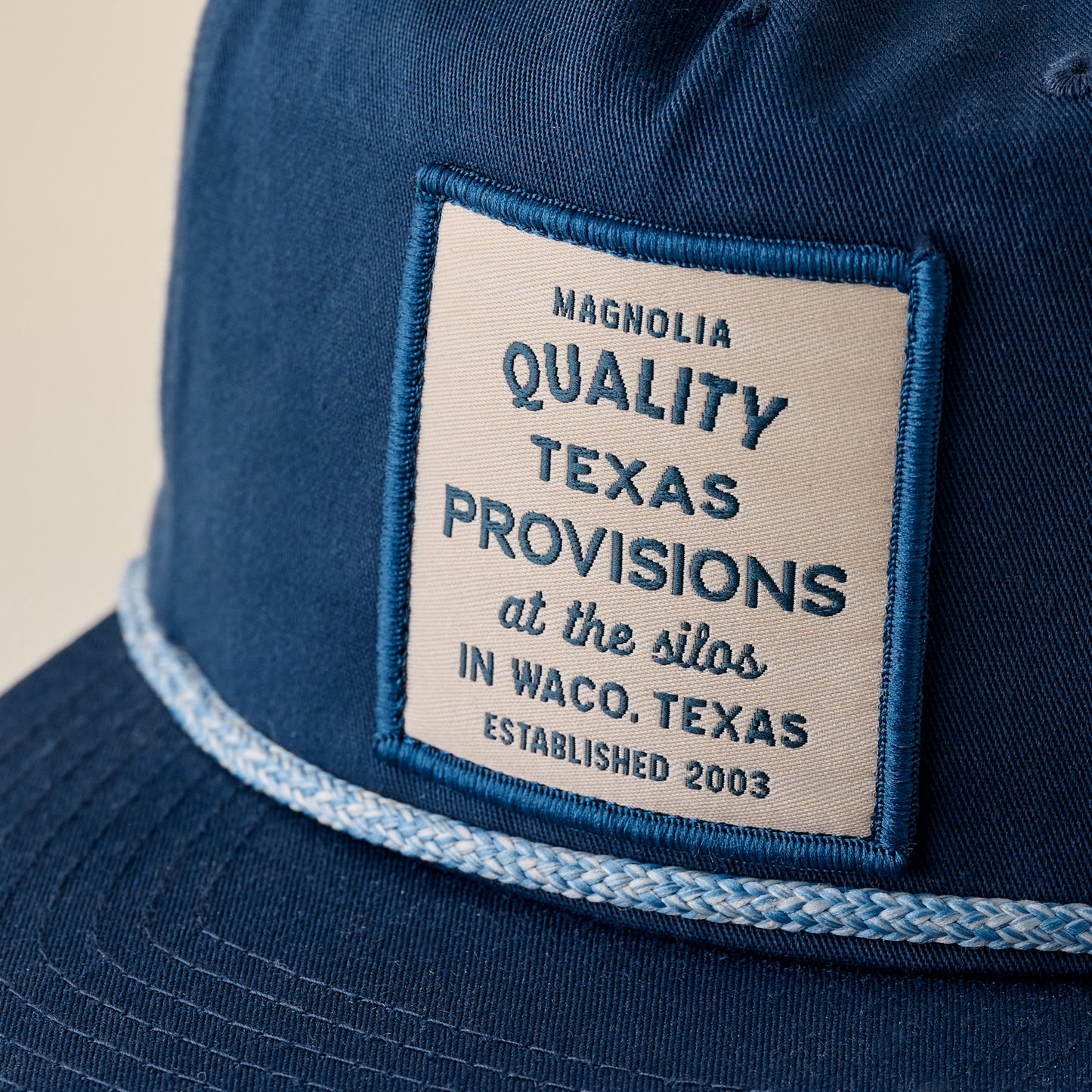 Texas Provisions Rope 5-Panel Hat up close