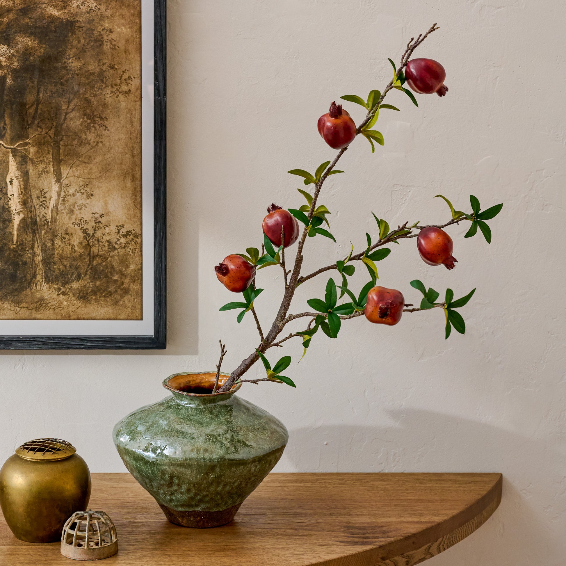 Small Michael Glazed Vase shown styled