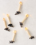 Vintage-Inspired LED Light Candle Clip Ornament, Set of 6