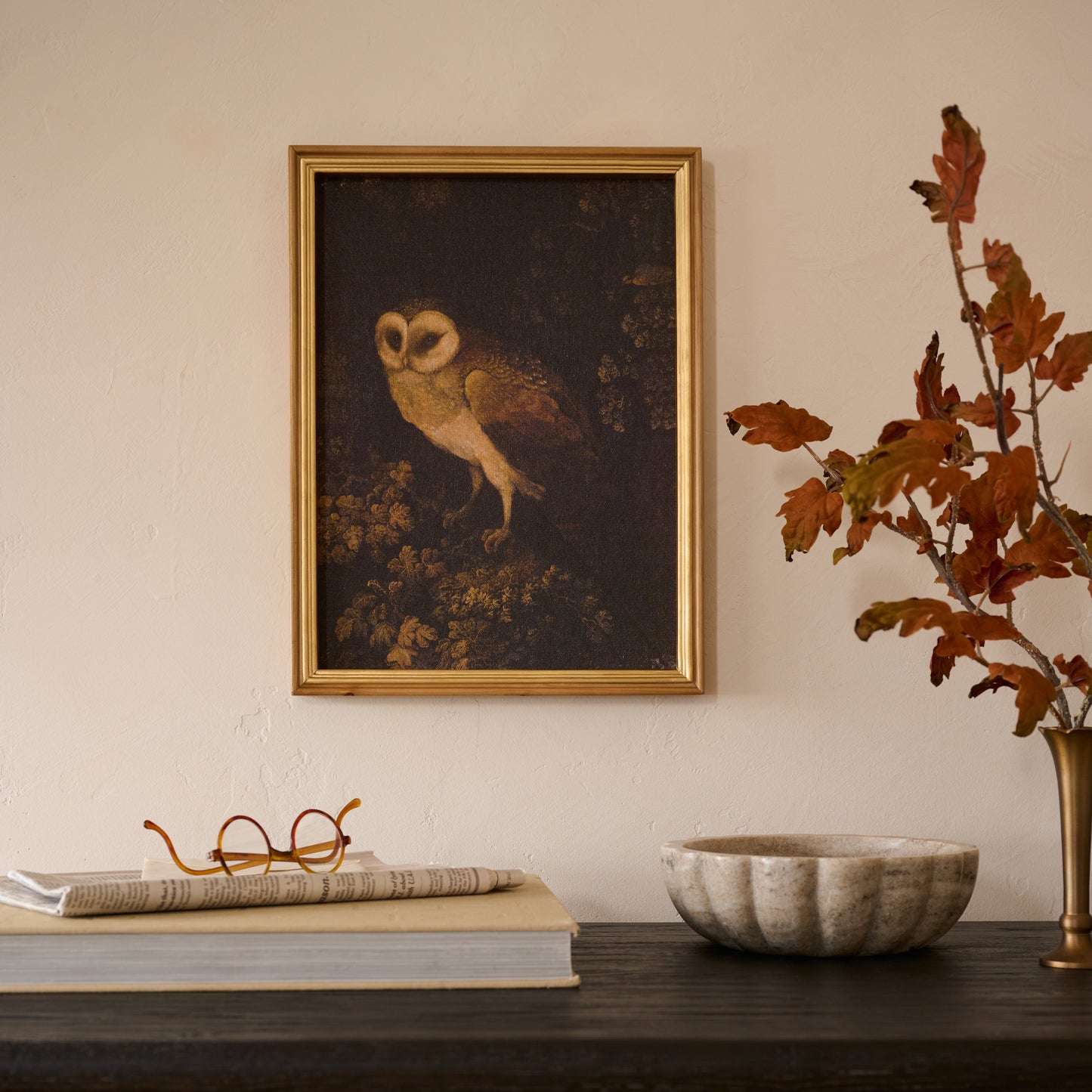 Vintage Nocturnal Reverie shown hung above dresser