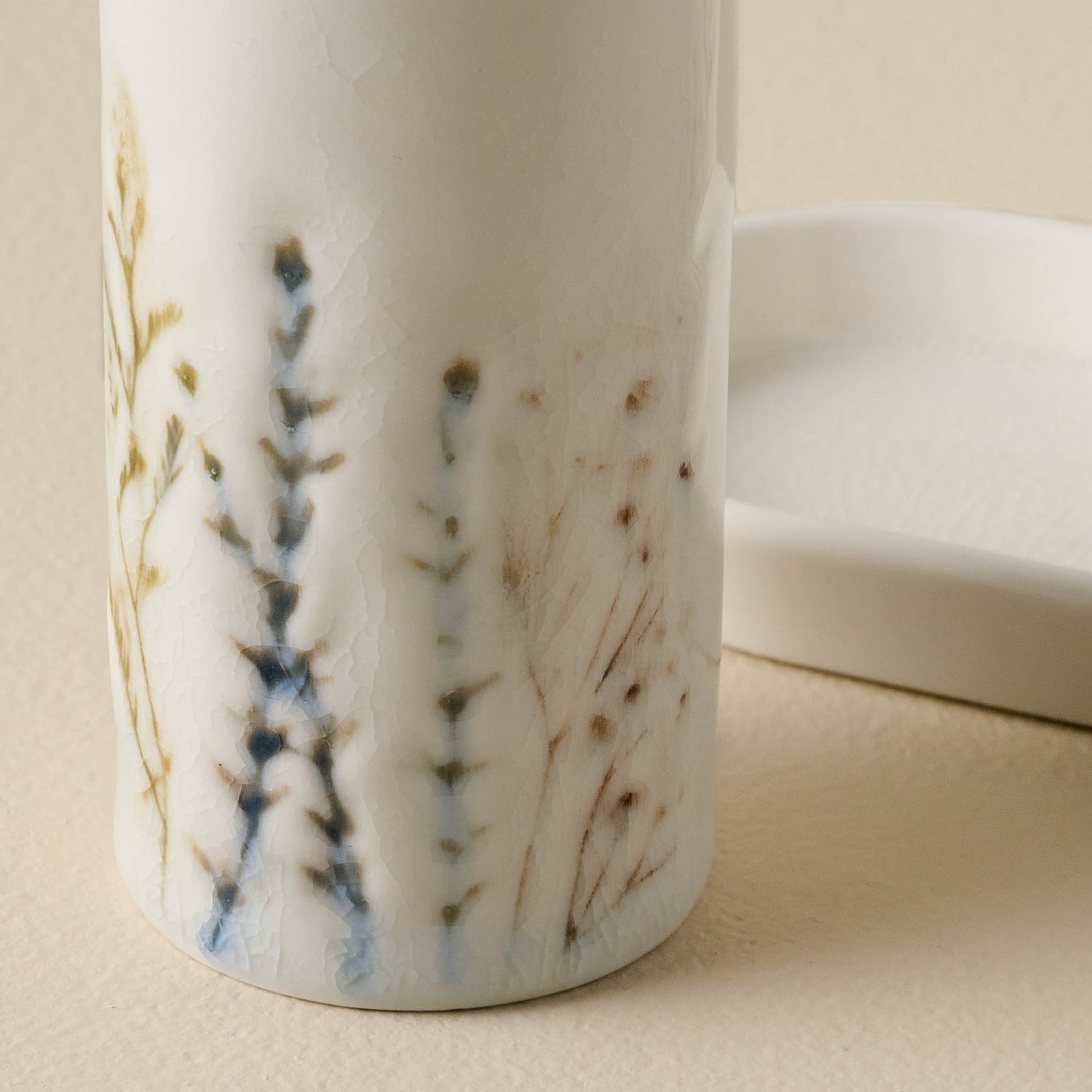 Pressed Floral Salt & Pepper Set close up