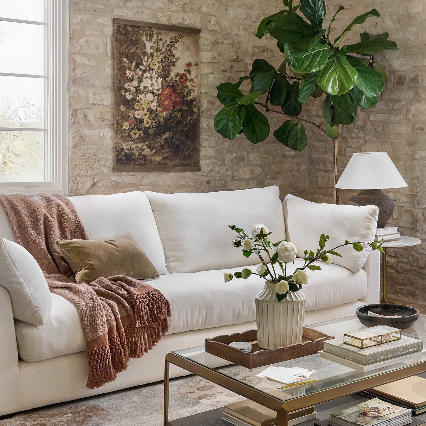serene sofa in a living room