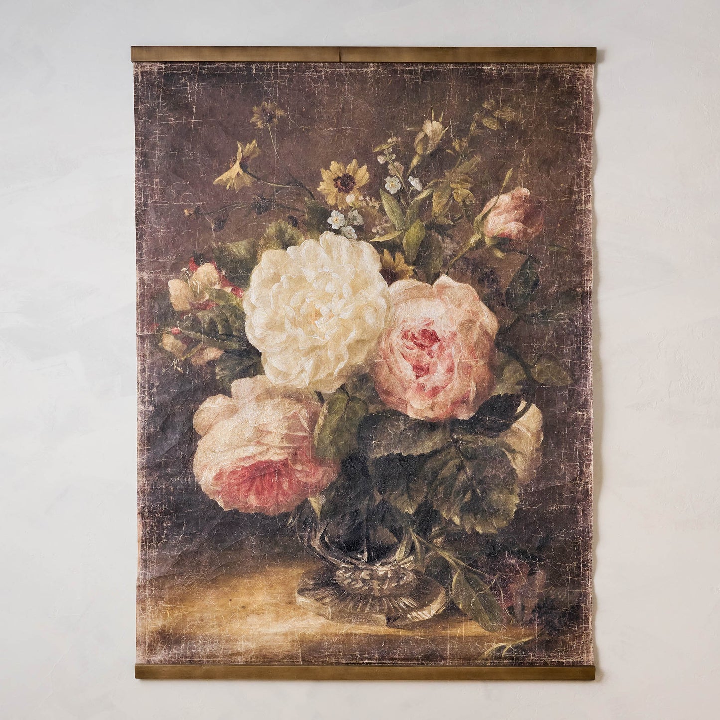 Oversized wall tapestry called Vintage Spring Blooms