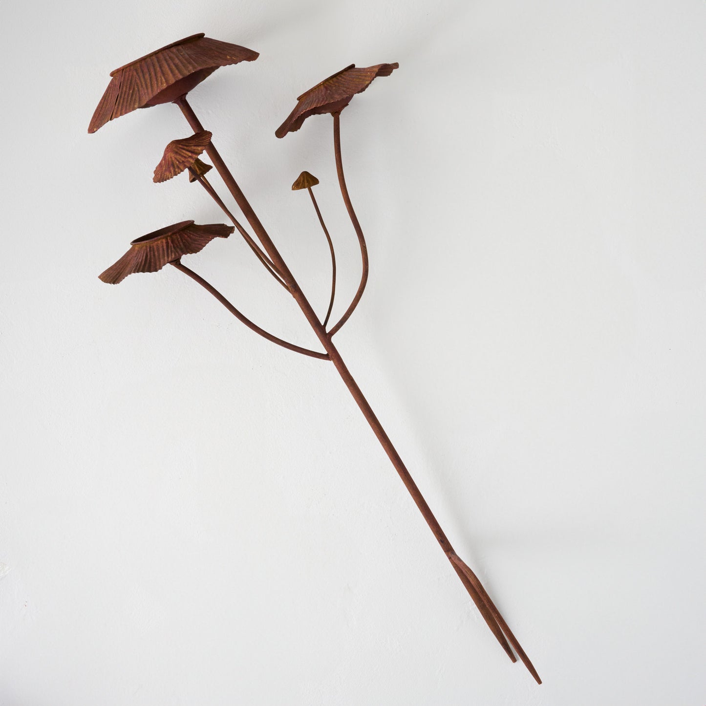 Mushroom Aged Iron Rain Catcher