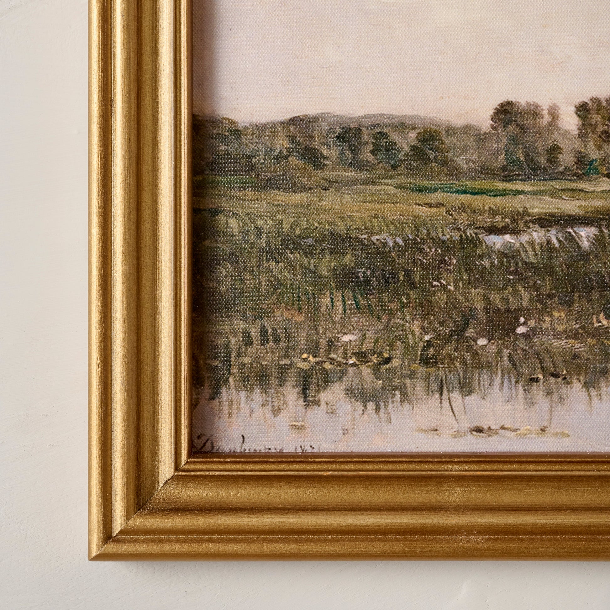 Vintage Pondside Reflections up close