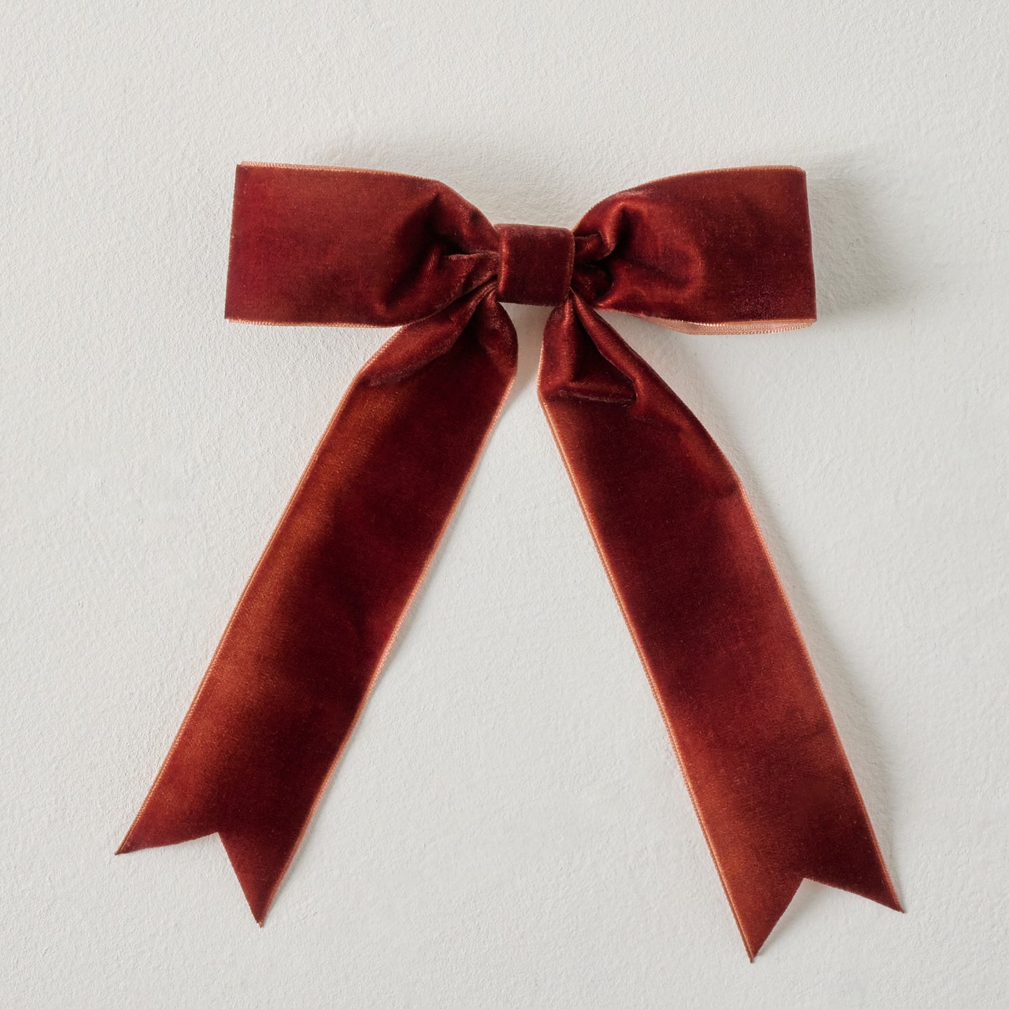 Burgundy Velvet Bow Ornament Clip