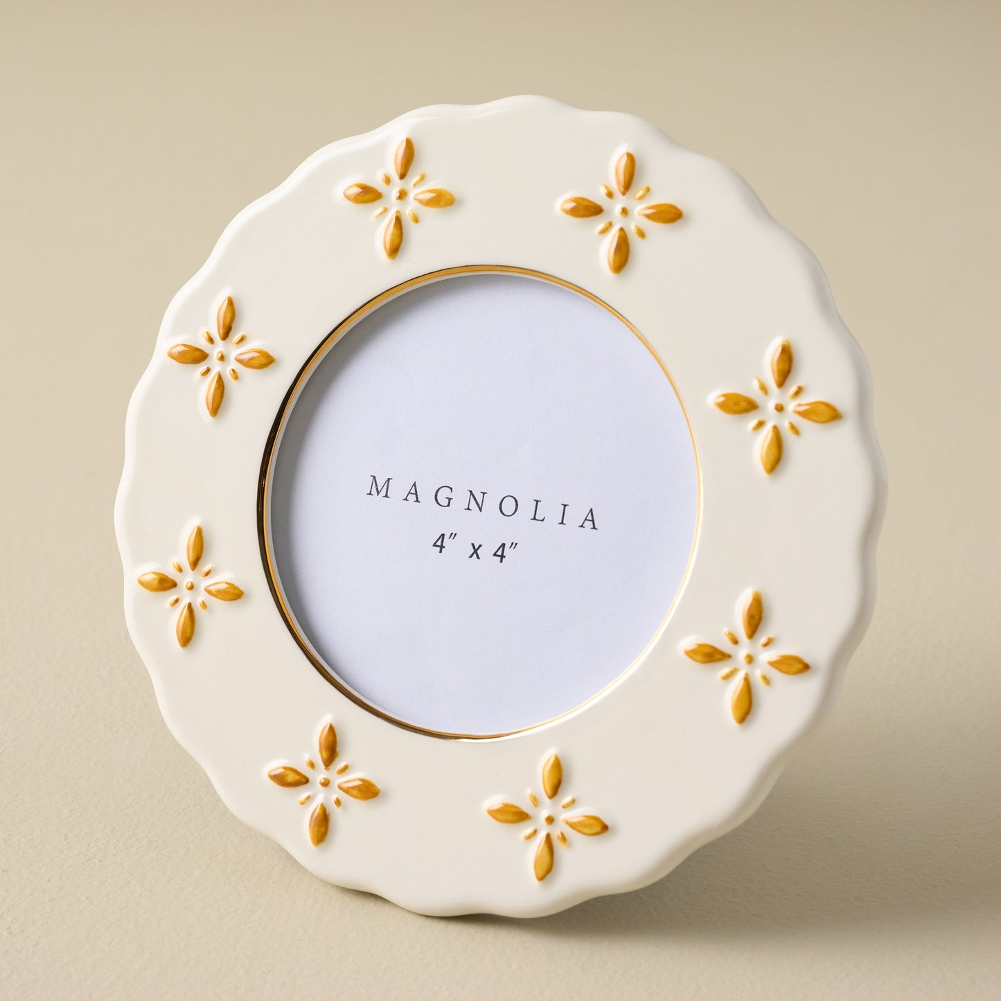 Golden Yellow Round Luna Photo Frame