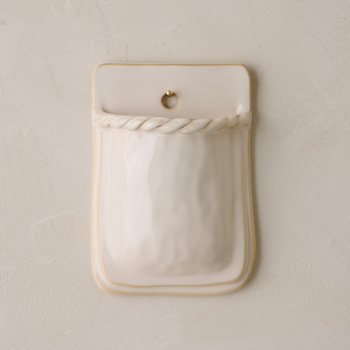 Cream Hale Ceramic Wall Vase