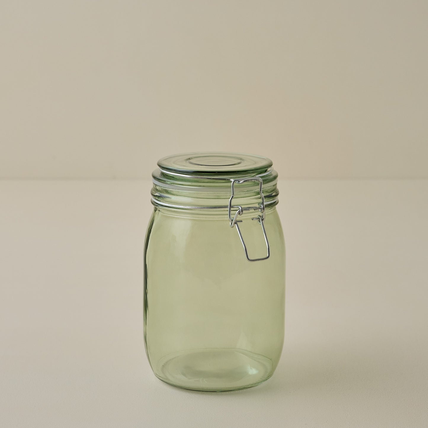 Medium Magnolia Green Glass Storage Jar