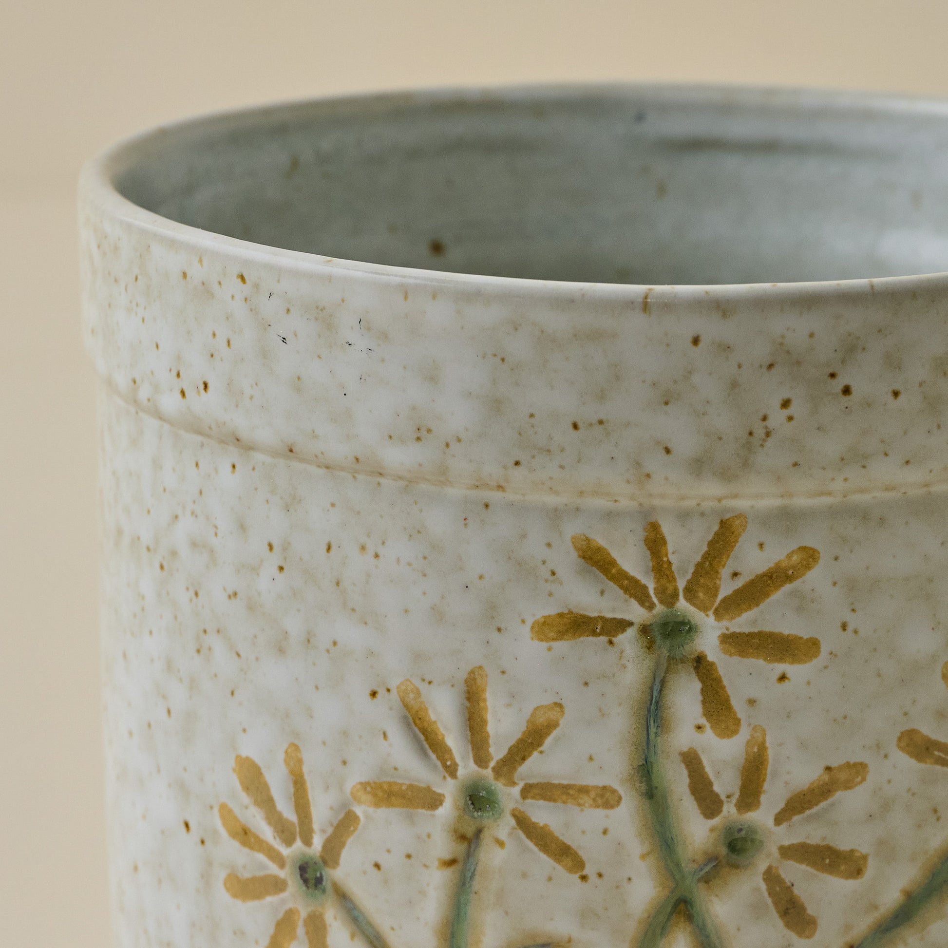 Wildflower Utensil Crock up close