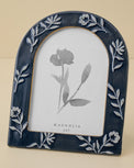 5x7 Ceramic Arched Floral Photo Frame
