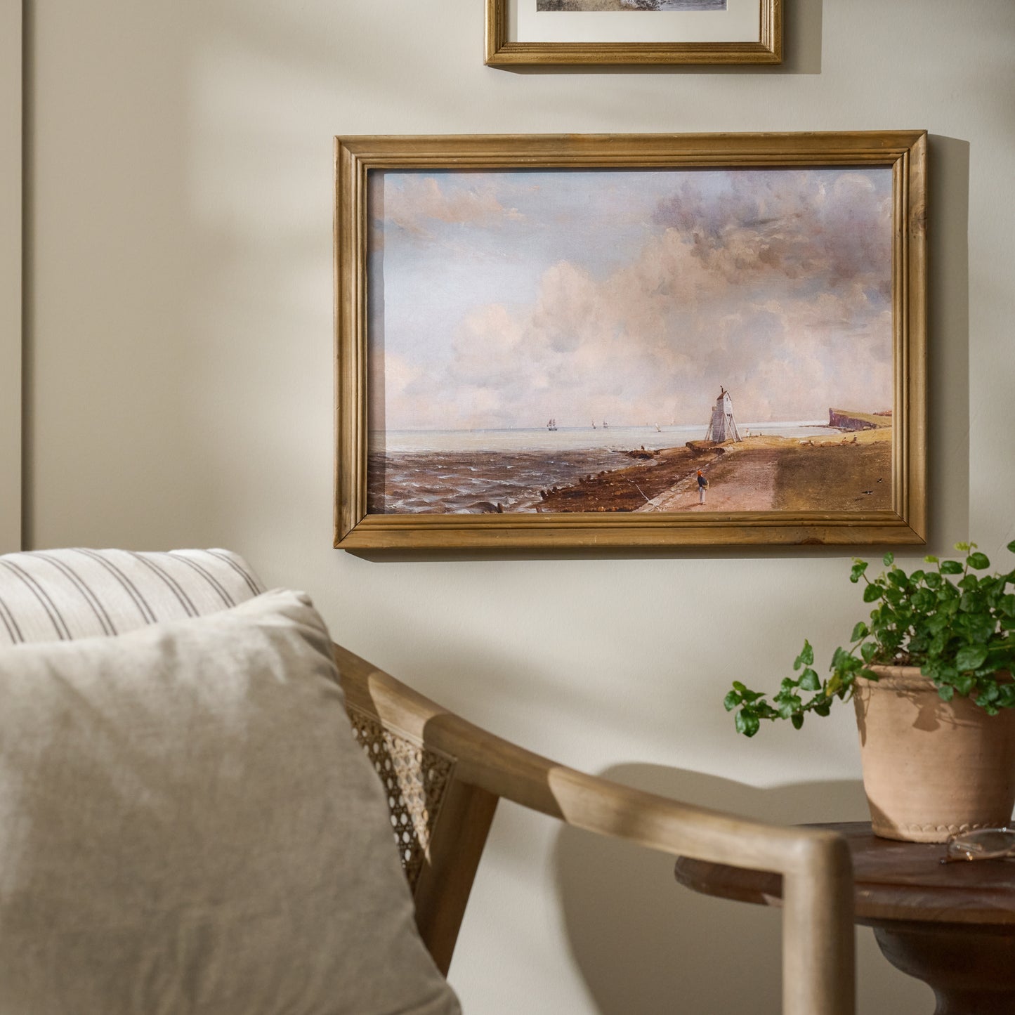 Waves of Light Framed Print shown hung on wall