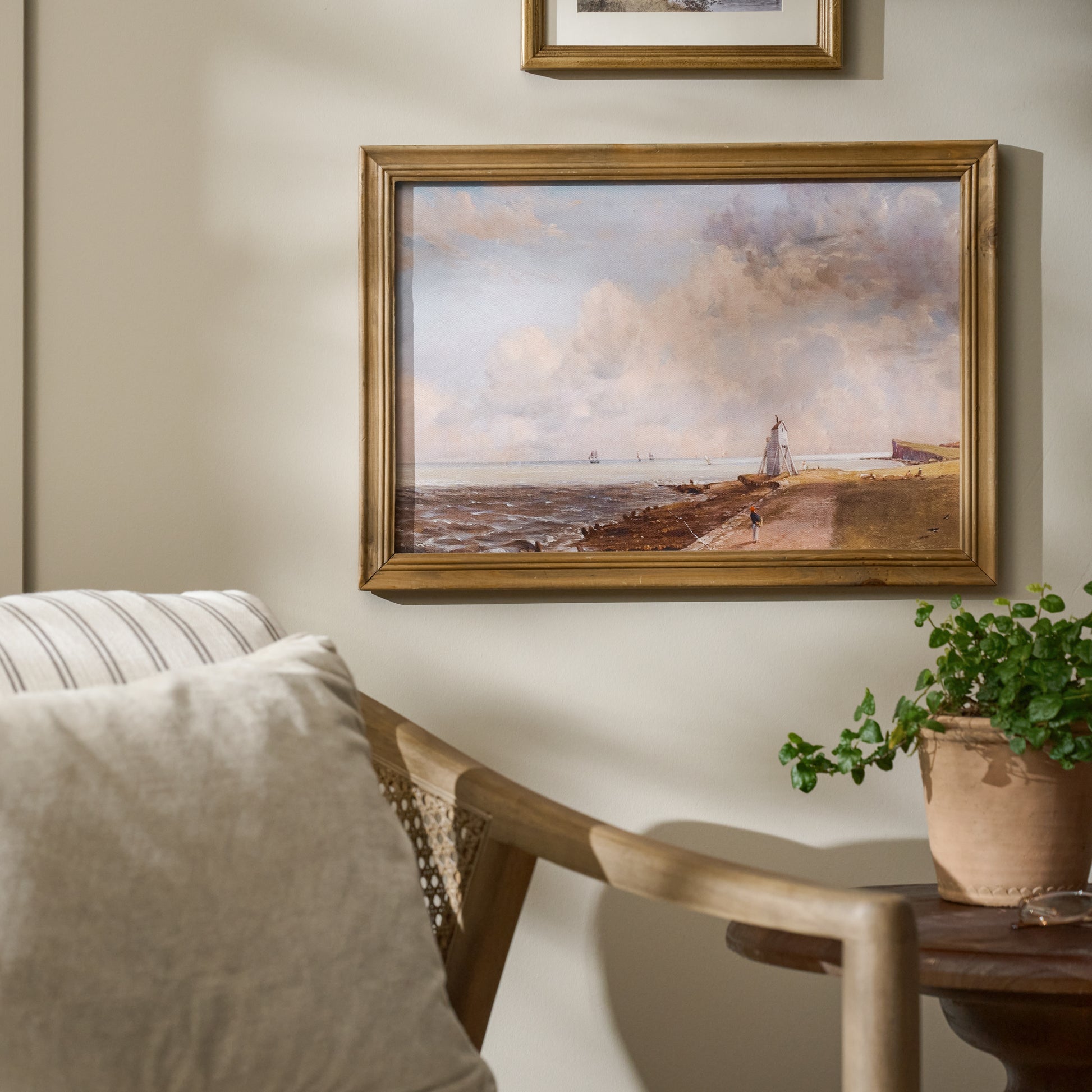 Waves of Light Framed Print shown hung on wall