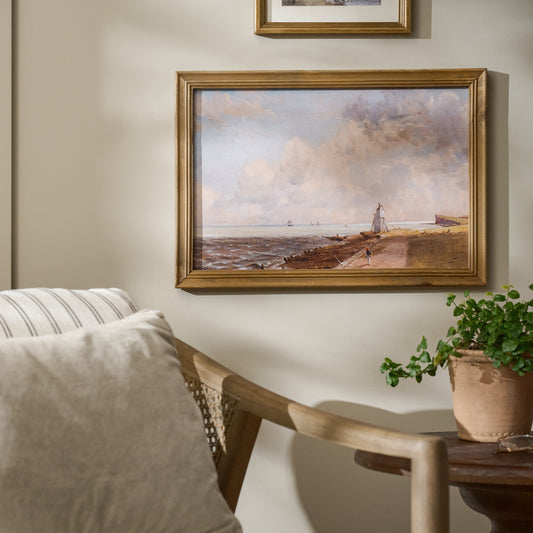 Waves of Light Framed Print shown hung on wall