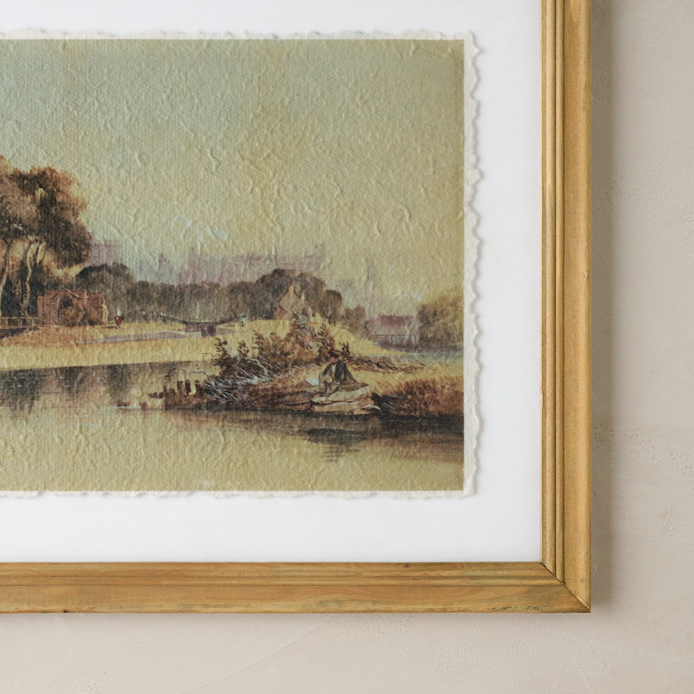 Distant Days Watercolor Landscape up close