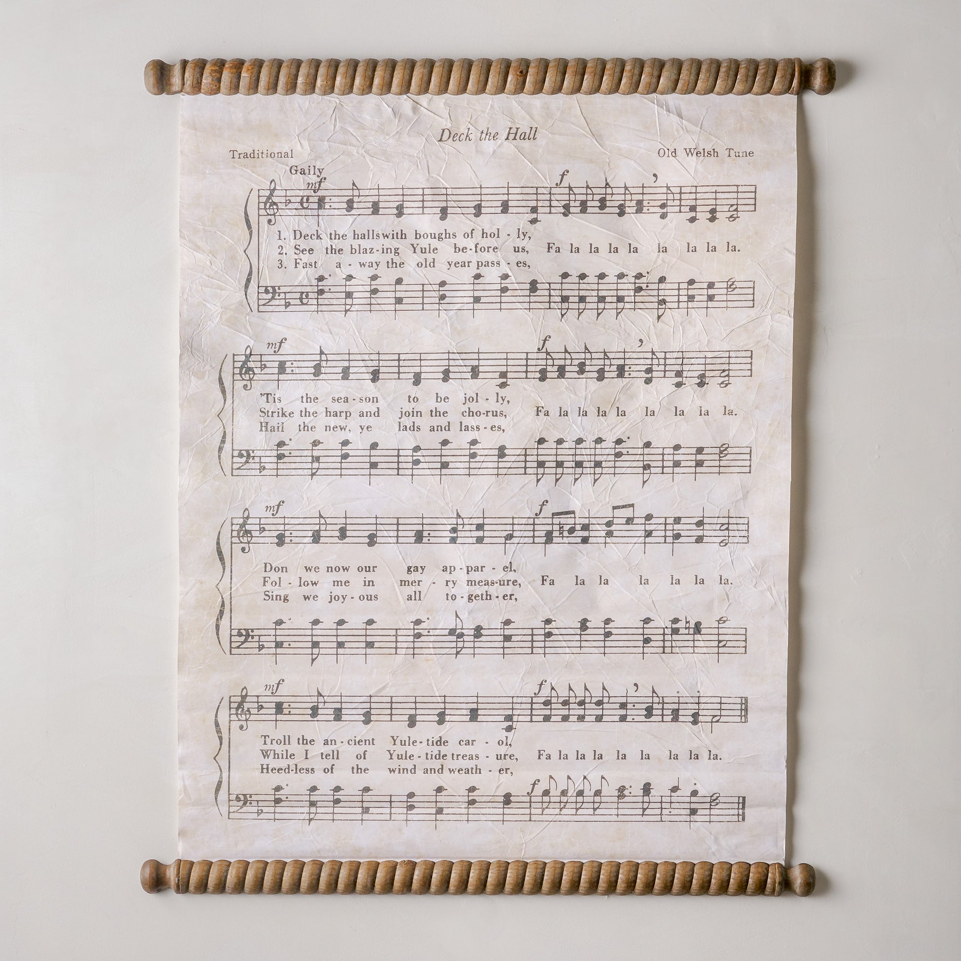 Vintage Deck the Halls Tapestry