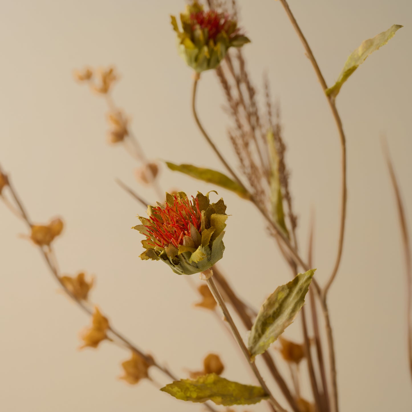 Autumnal Mixed Floral Bouquet in Copper up close