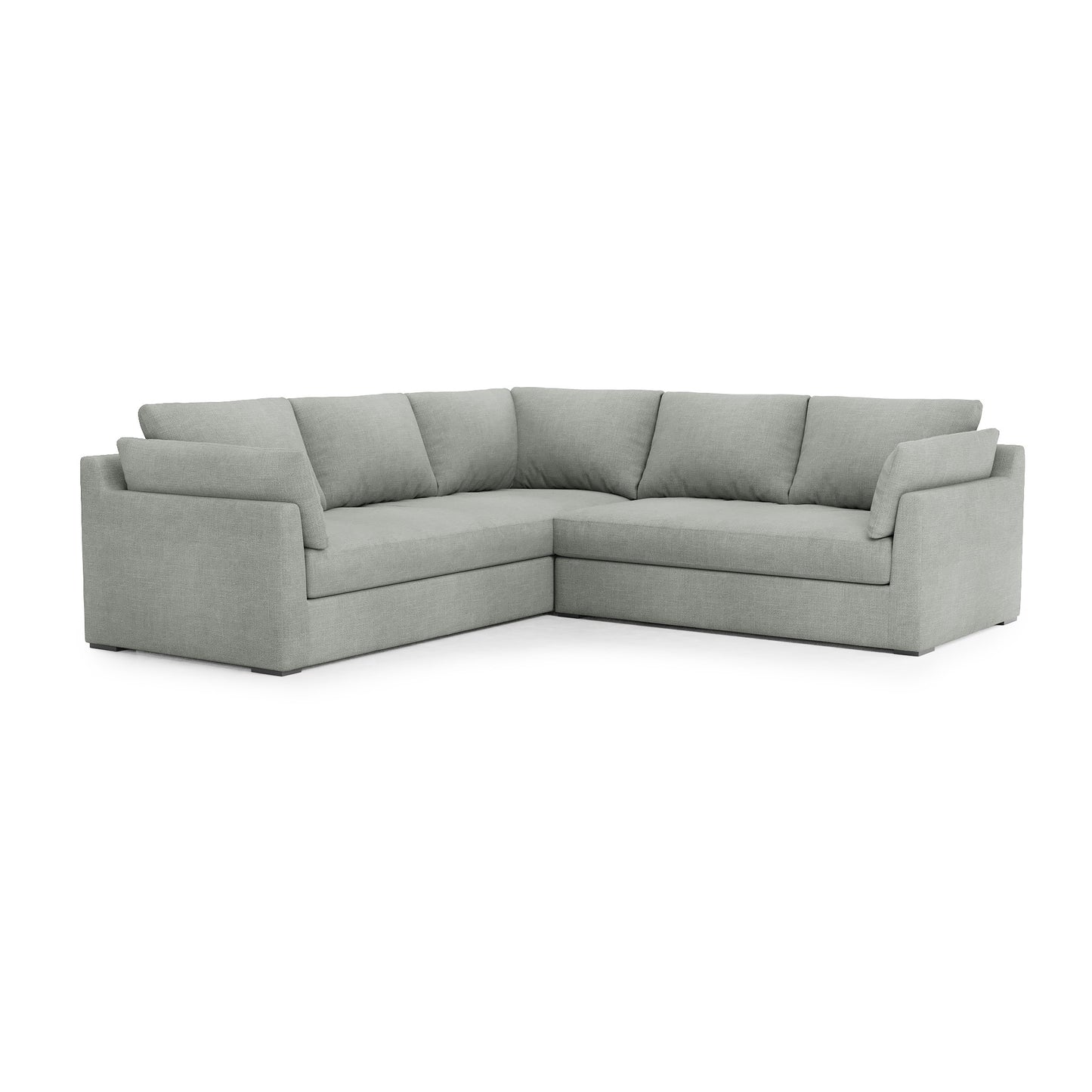 Serene Sectional dove grey linen left corner