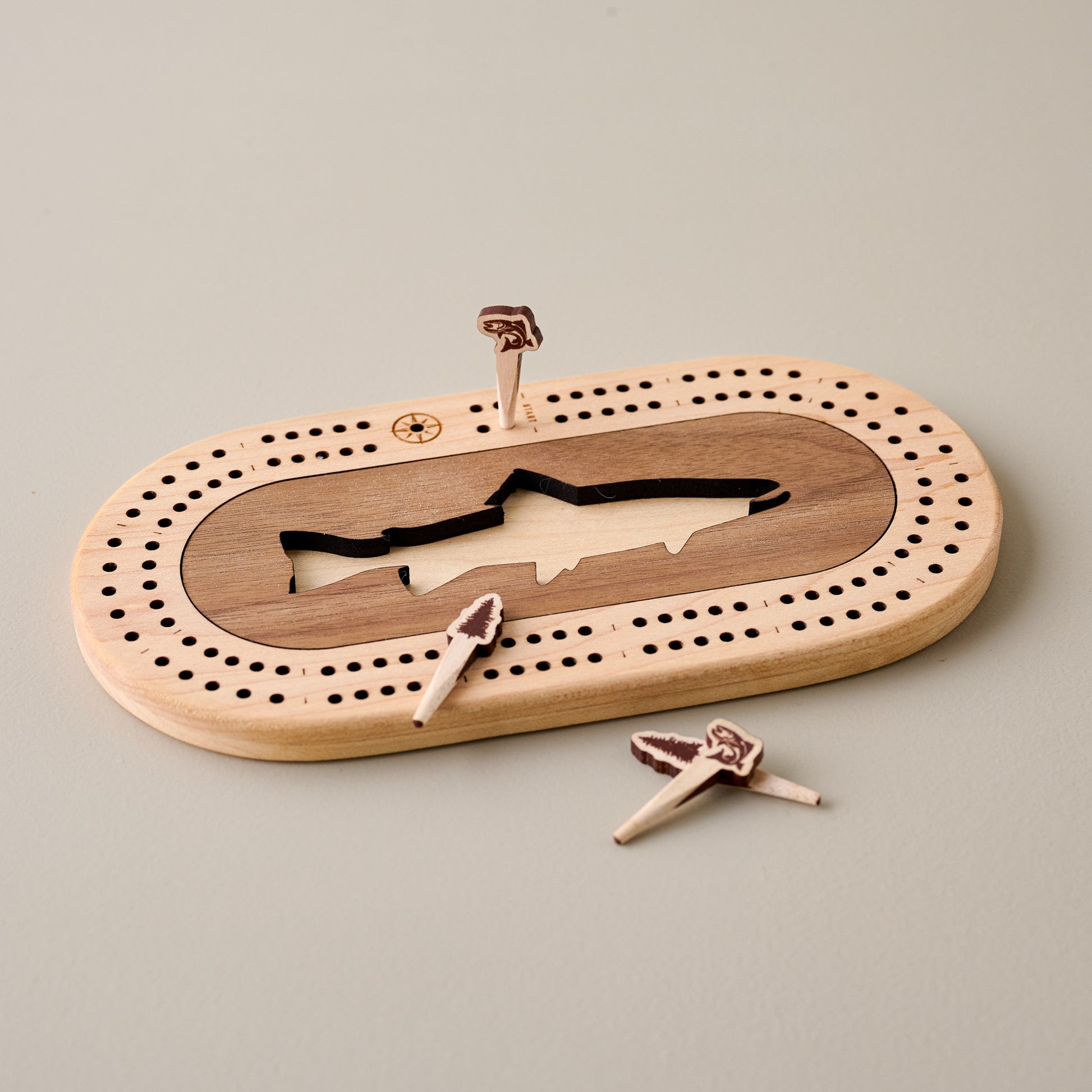 Wildlife Mini Travel Cribbage Board