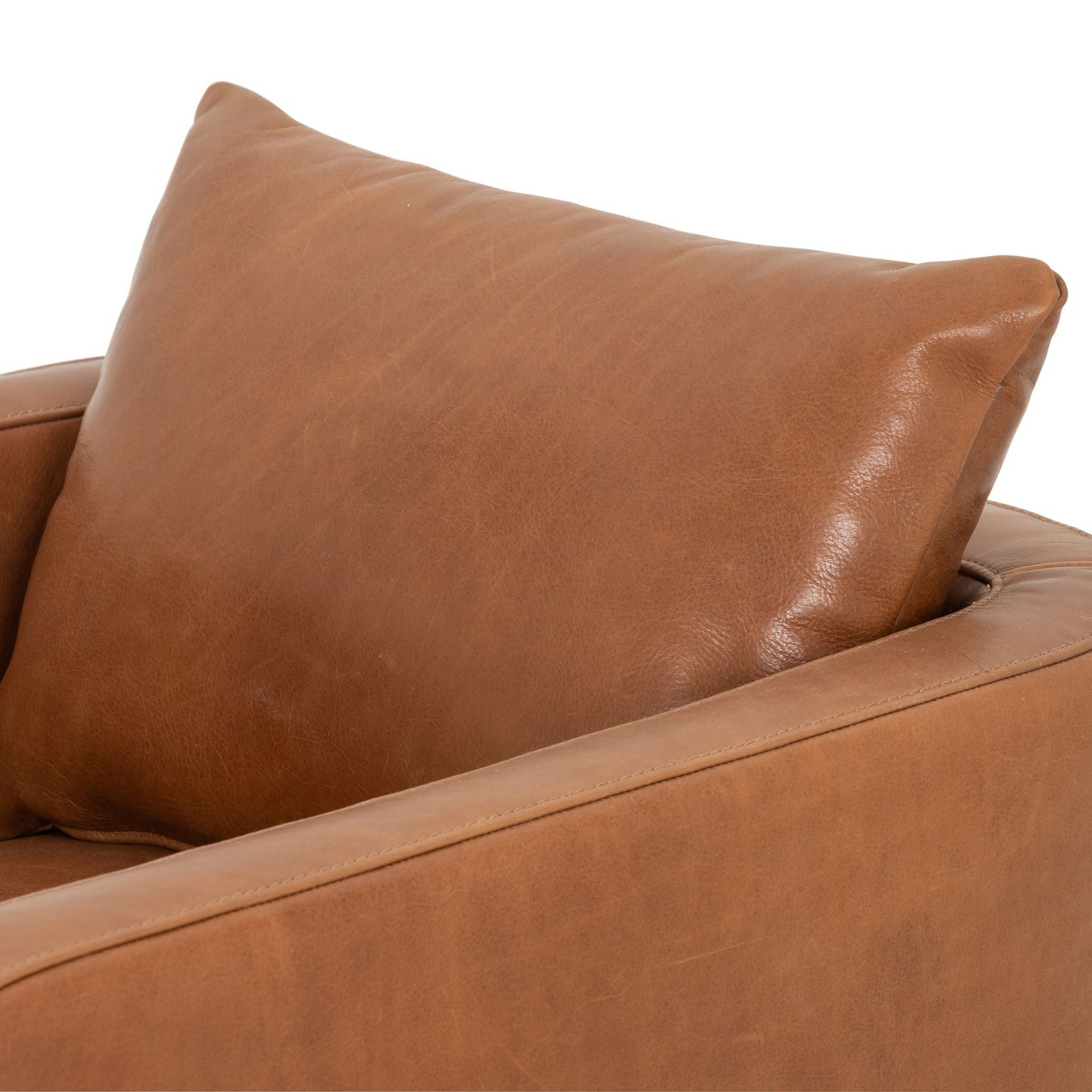 rosetta leather swivel arm chair for magnolia