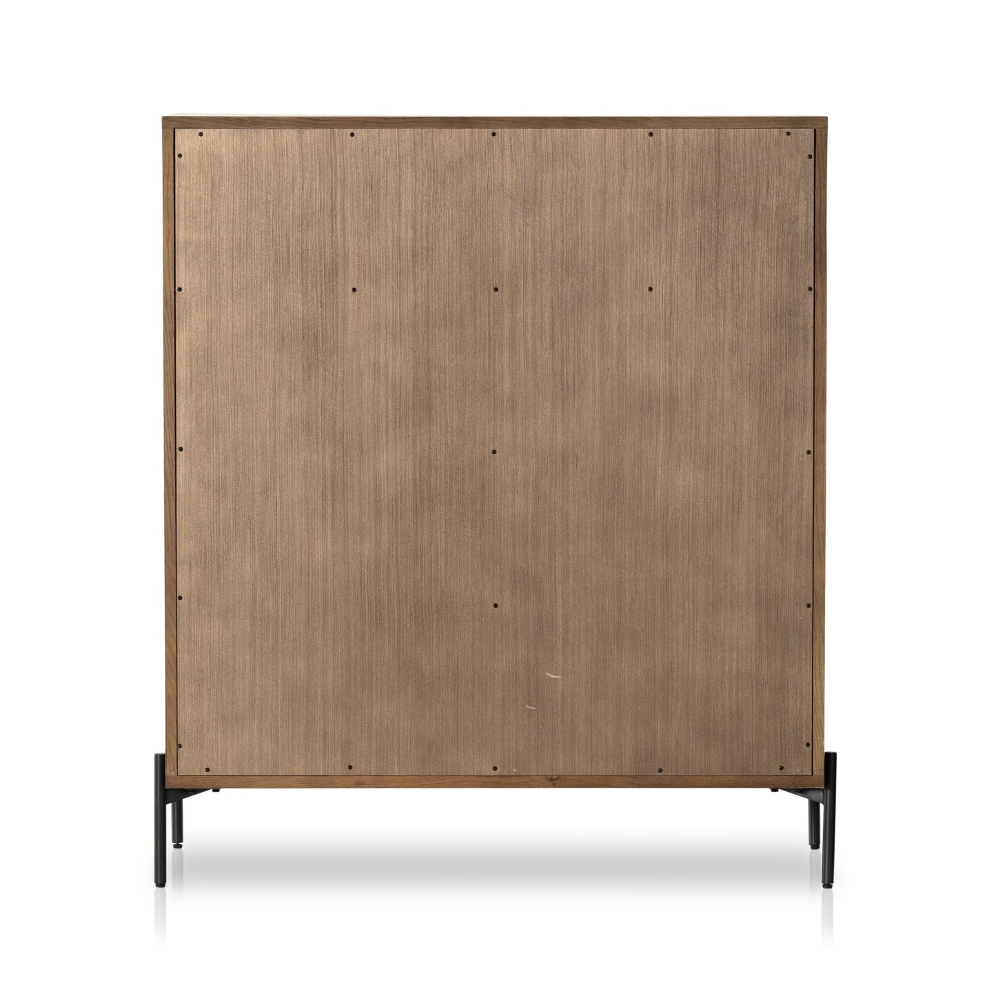 Liam 5 Drawer Dresser in amber oak back view
