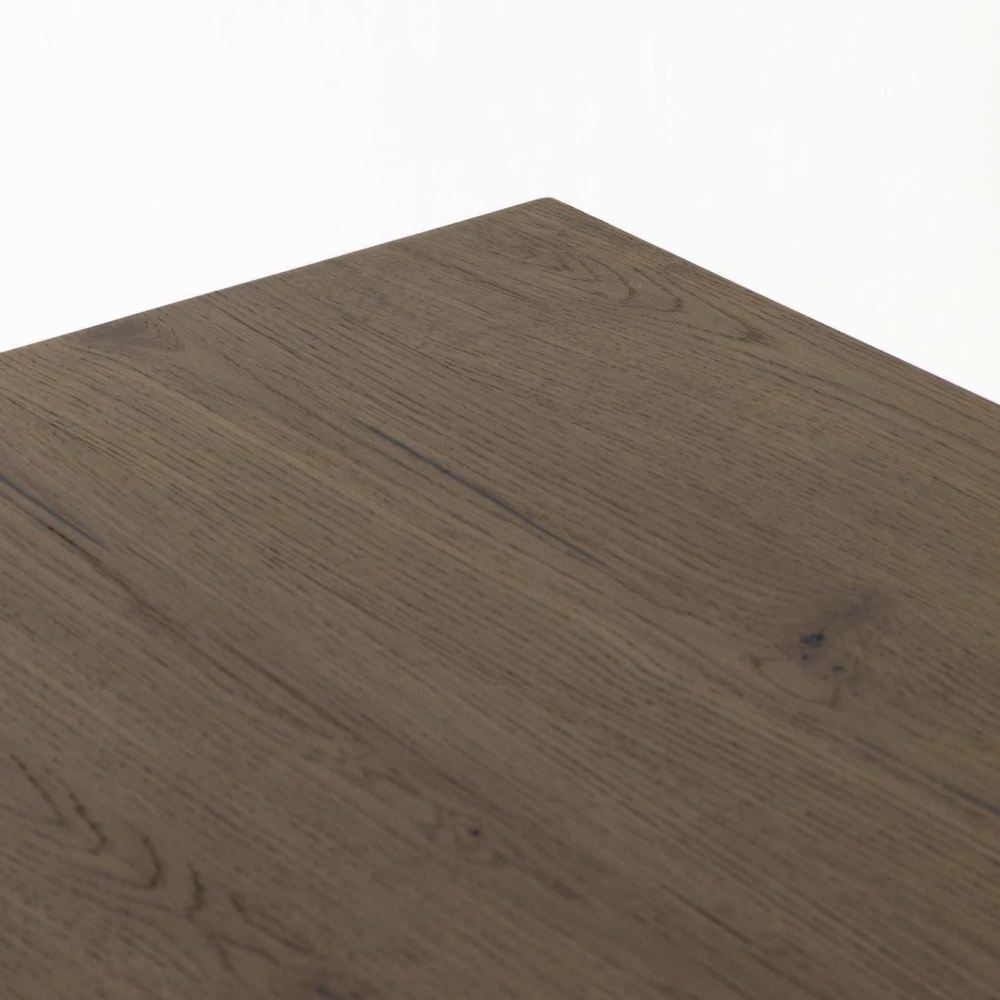 Liam 5 Drawer Dresser in amber oak close up of top of dresser