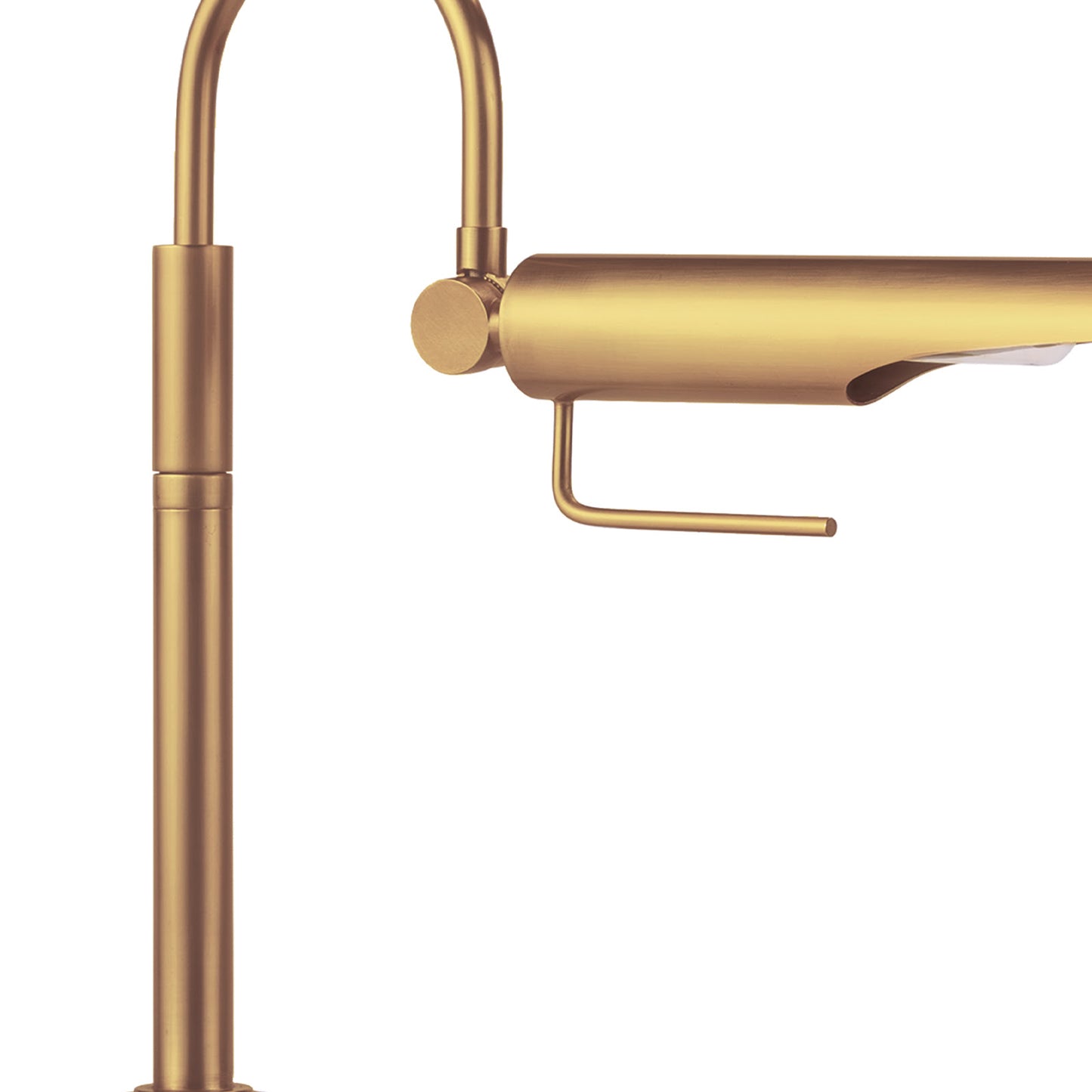 Linear Natural Brass Task Lamp close up