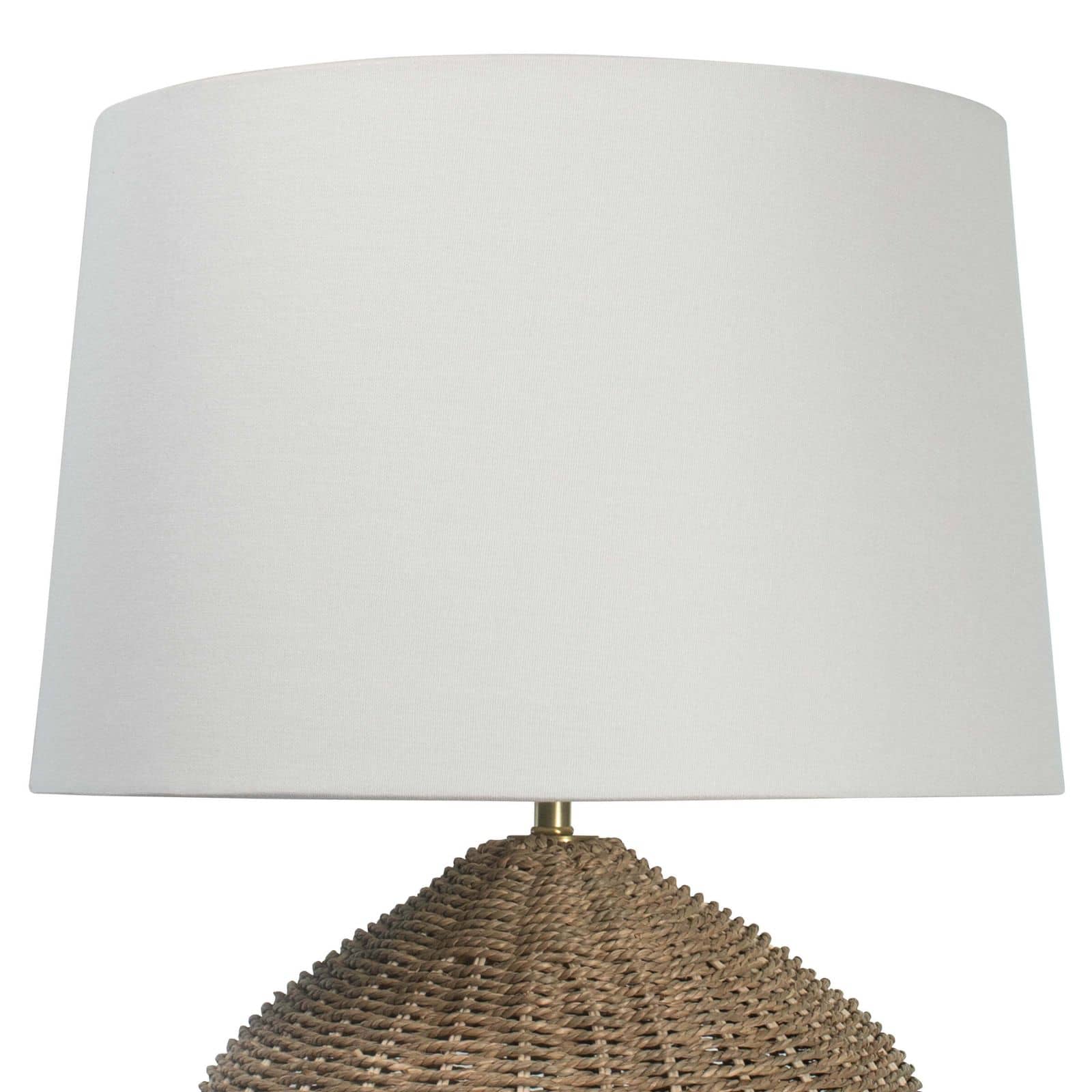 Tia Natural Rattan Table Lamp close up of shade
