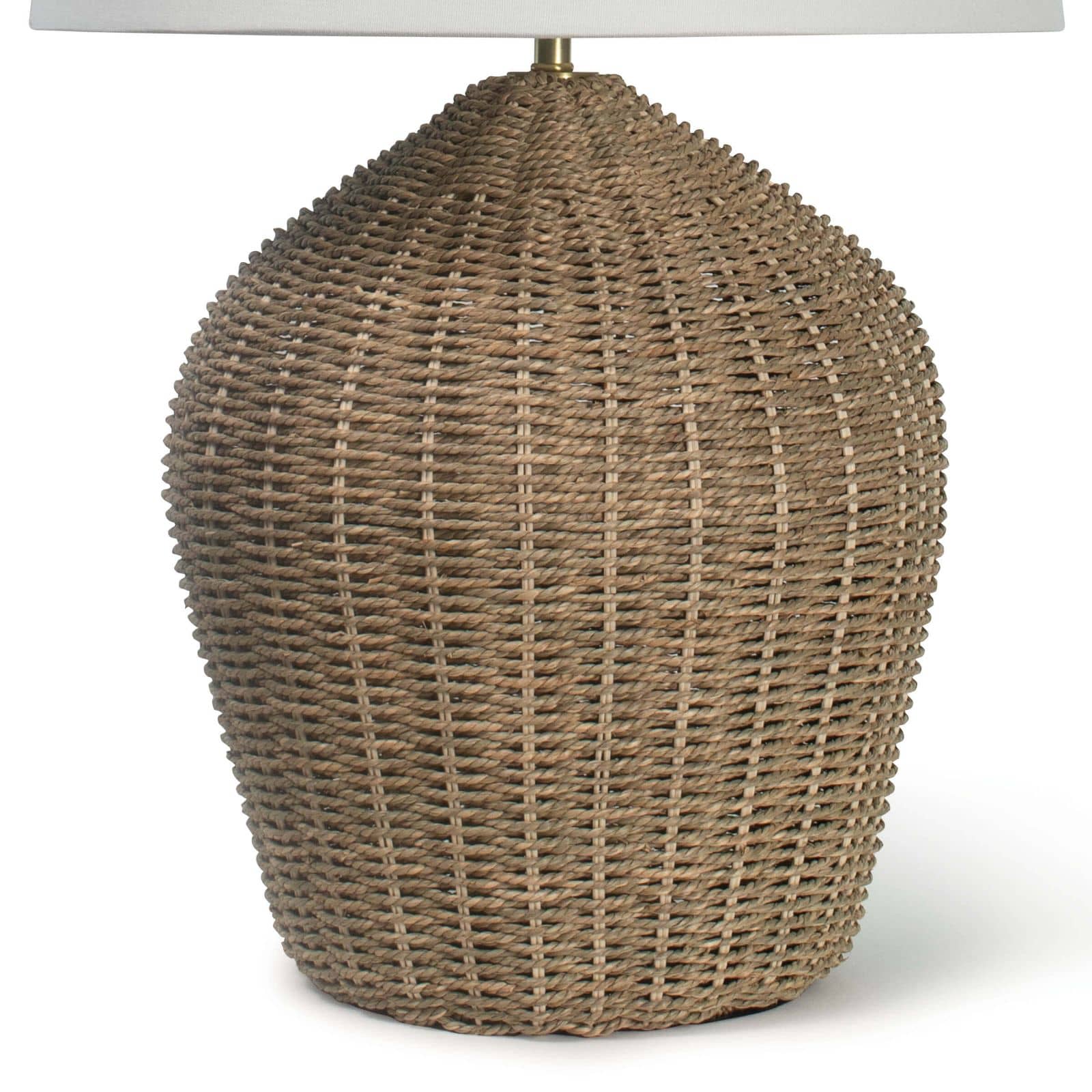 Tia Natural Rattan Table Lamp close up of base