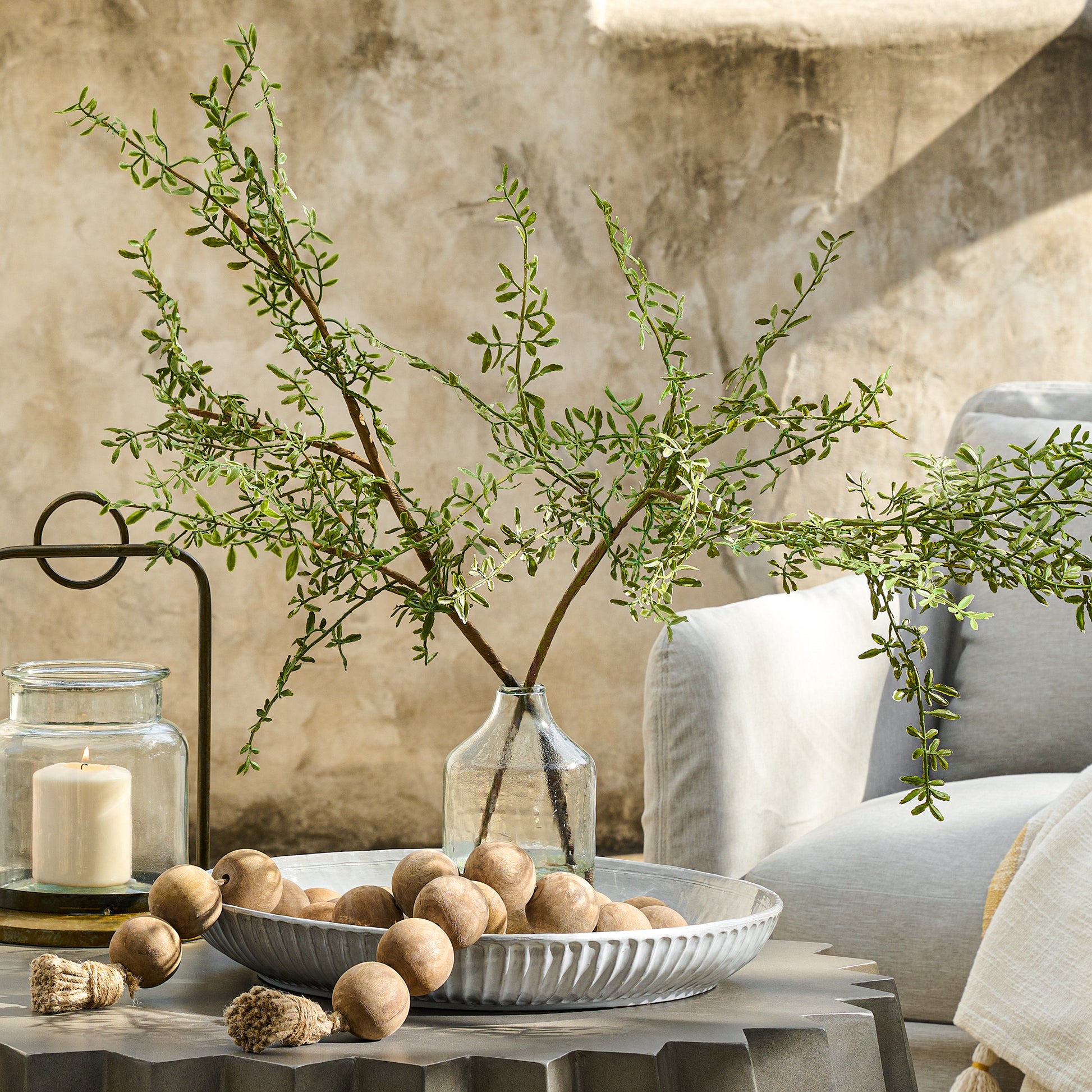 magnolia Real Touch Myrtle Leaf Branch