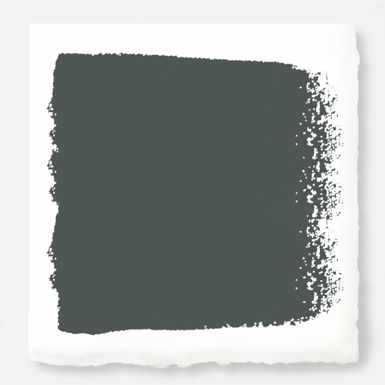 A slightly jeweled forest green hue door and cabinet paint named 1905 green
