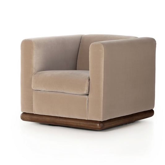 Marieta Swivel Chair close up angled
