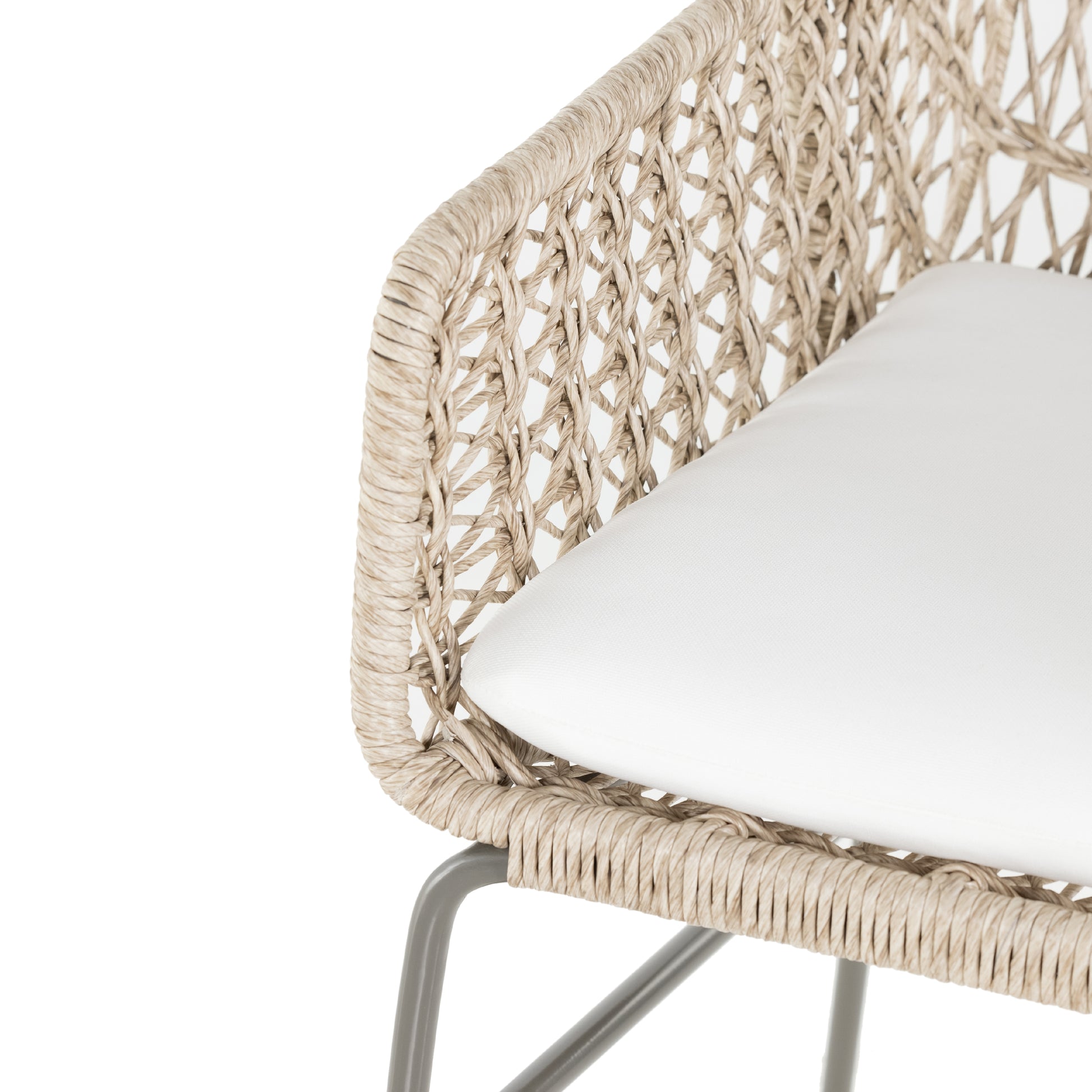 sylvie wicker outdoor cushioned dining chair for magnolia