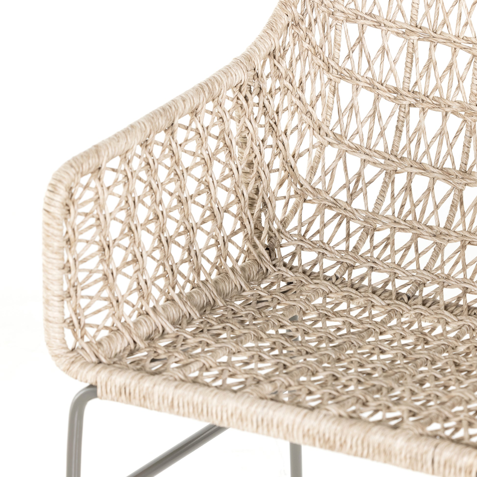 sylvie wicker outdoor cushioned dining chair for magnolia