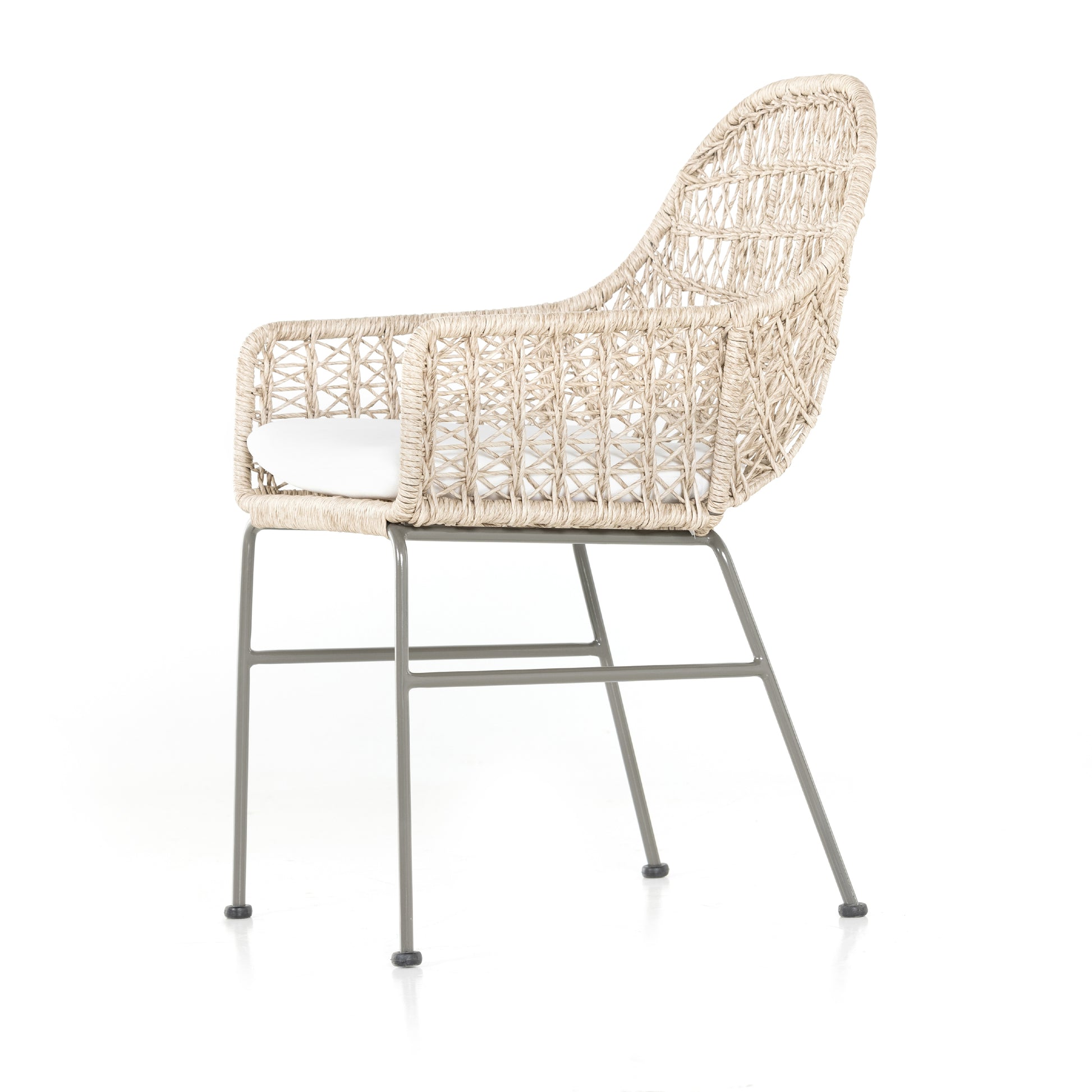 sylvie wicker outdoor cushioned dining chair for magnolia