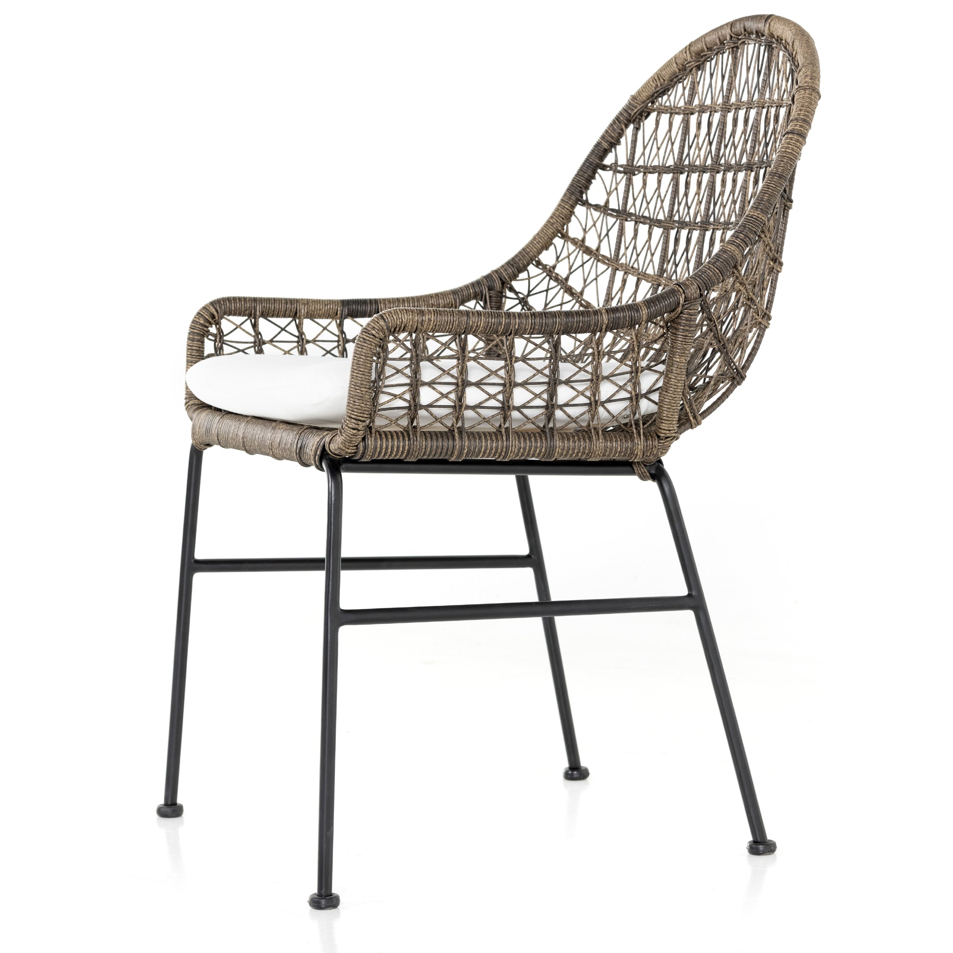 sylvie wicker outdoor cushioned dining chair for magnolia